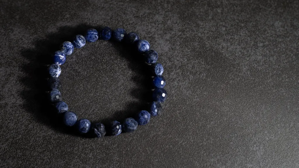 Faceted Sodalite Natural Gemstone Bracelet