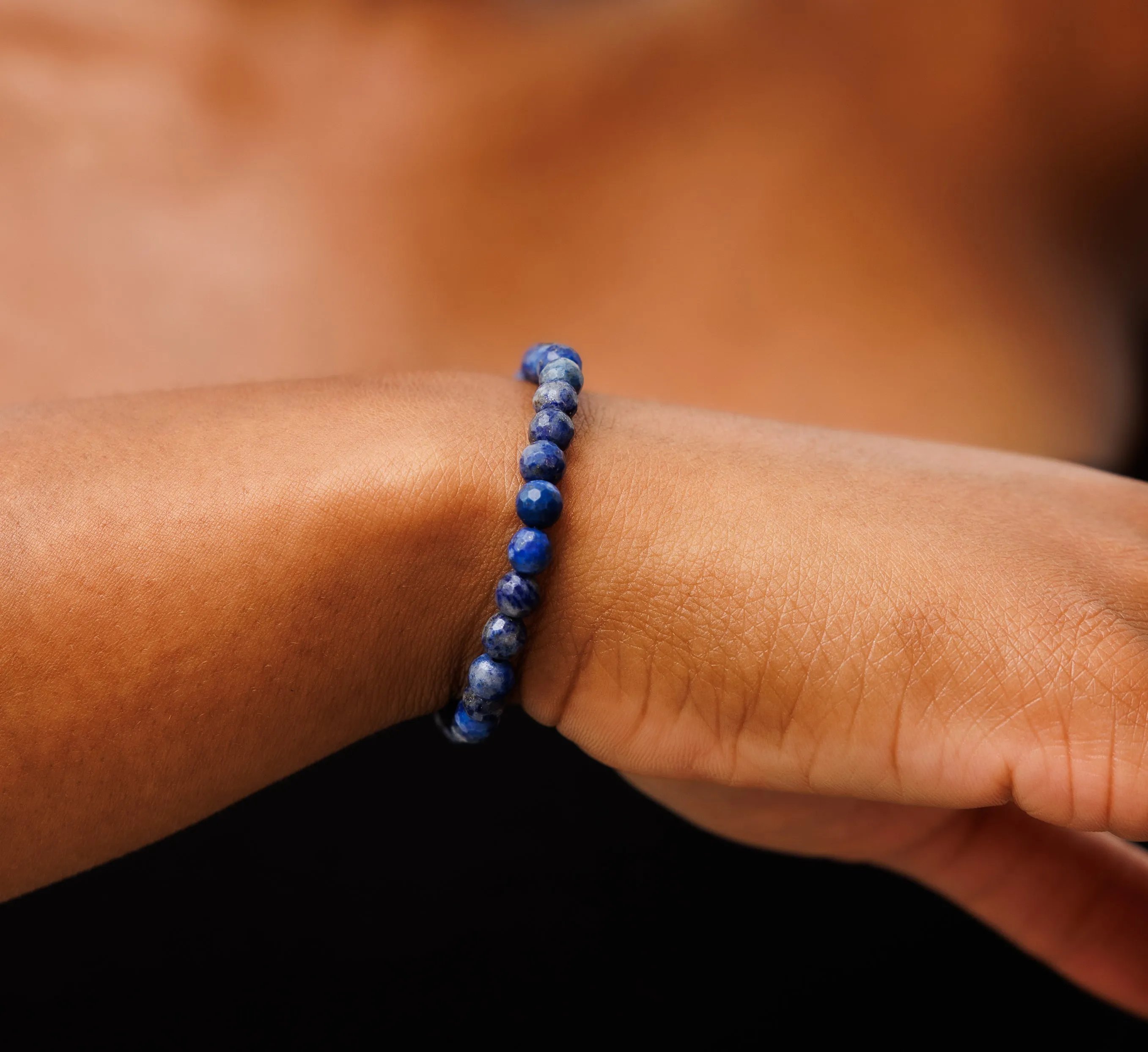 Faceted Sodalite Natural Gemstone Bracelet