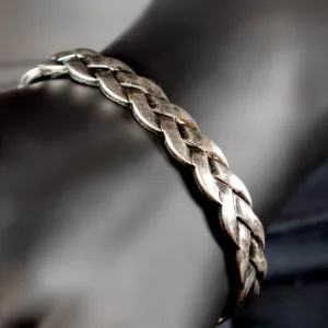 Faustulo Braided Stainless Steel Cuff