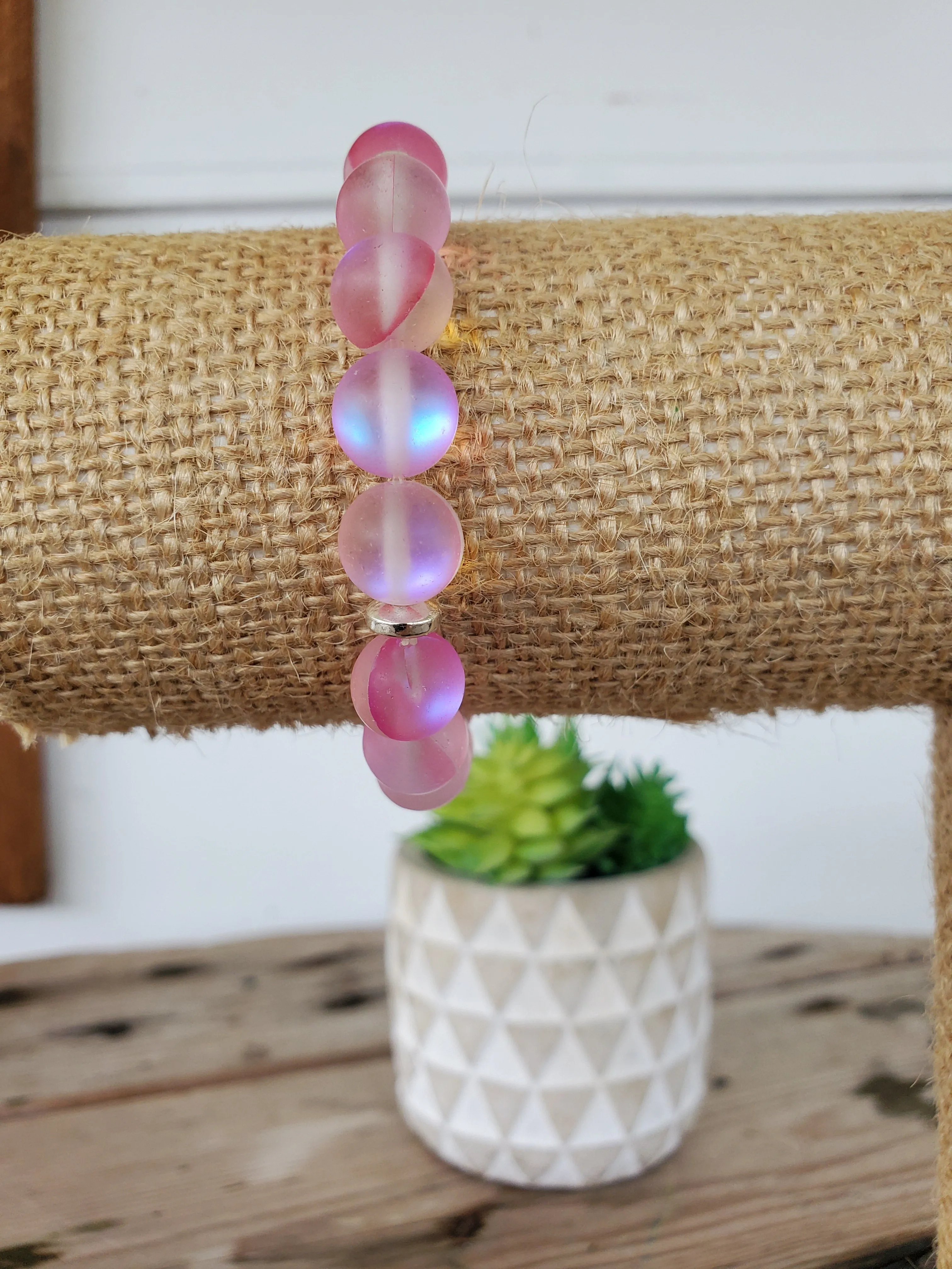 Fuchsia Moonstone Bracelet