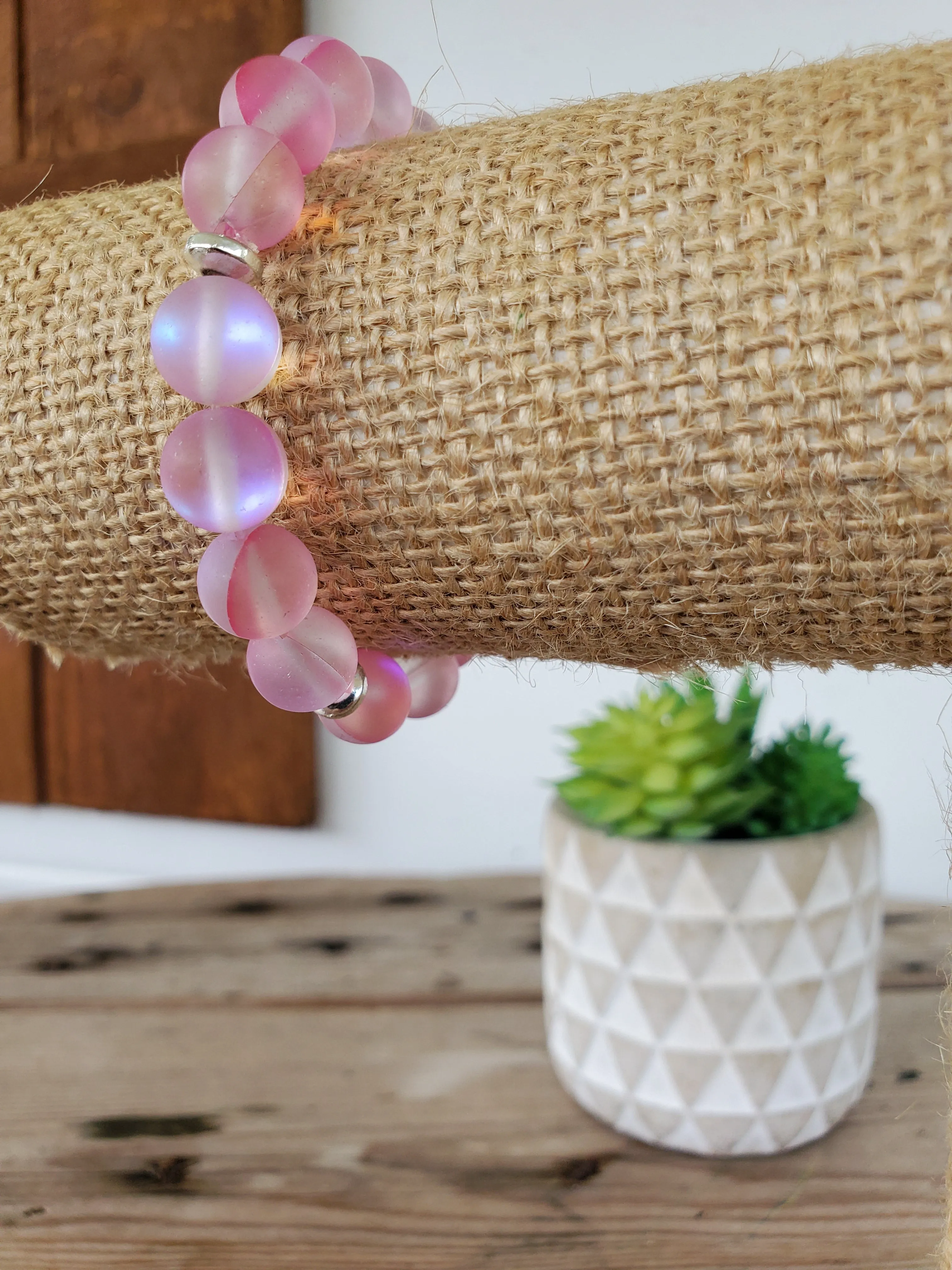 Fuchsia Moonstone Bracelet