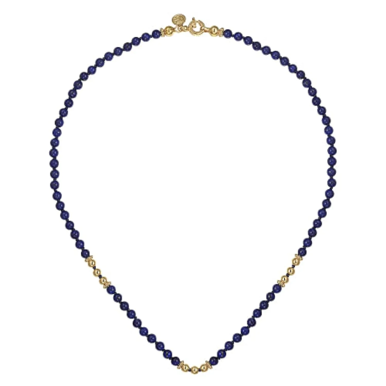 Gabriel & Co. Gold Beaded Gemstone Necklace