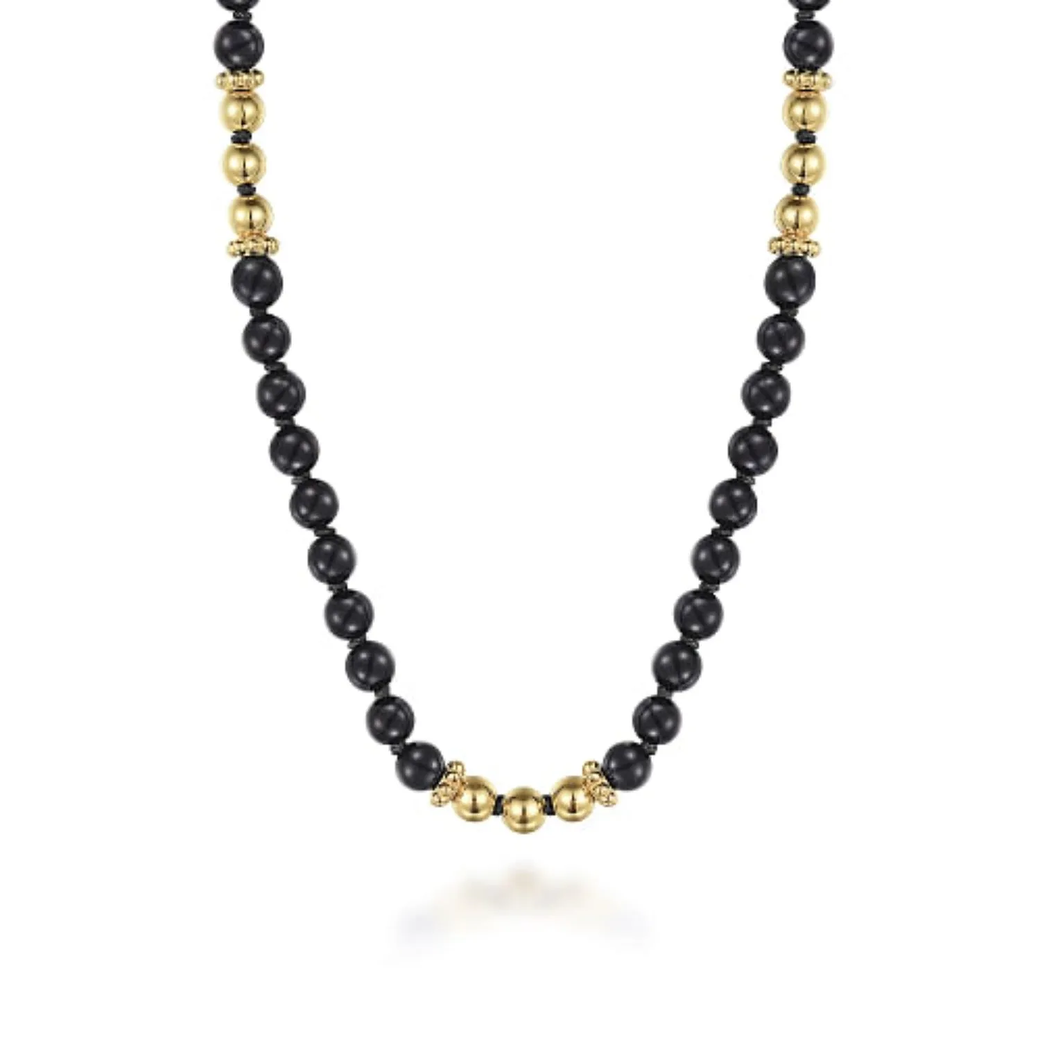 Gabriel & Co. Gold Beaded Gemstone Necklace