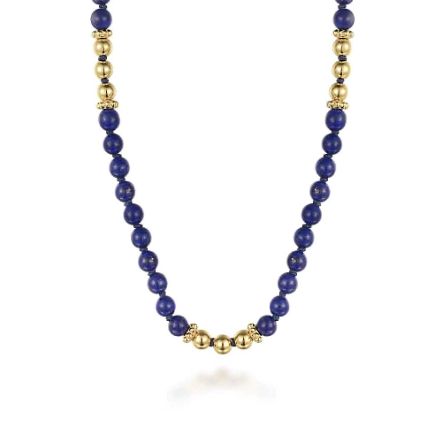 Gabriel & Co. Gold Beaded Gemstone Necklace