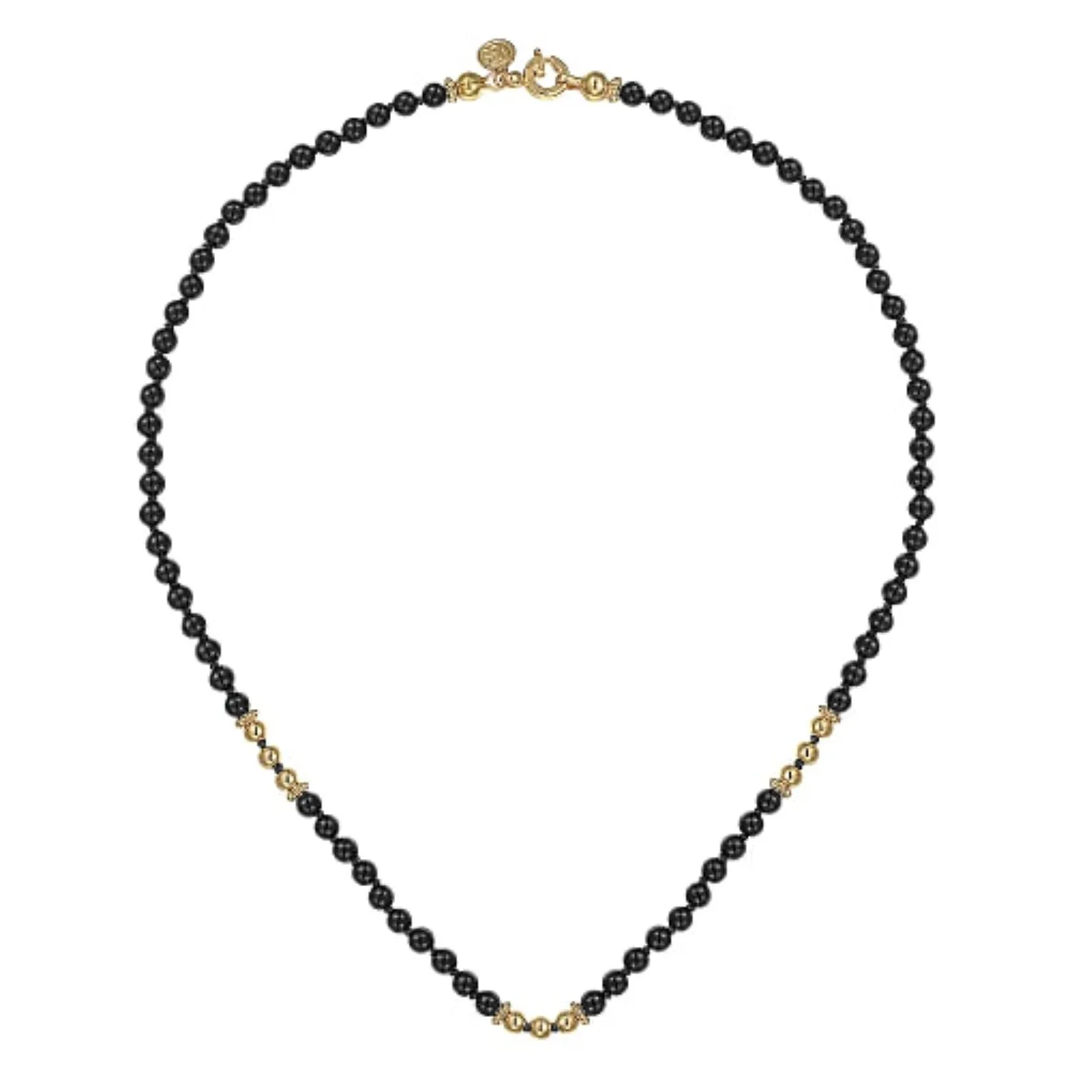 Gabriel & Co. Gold Beaded Gemstone Necklace