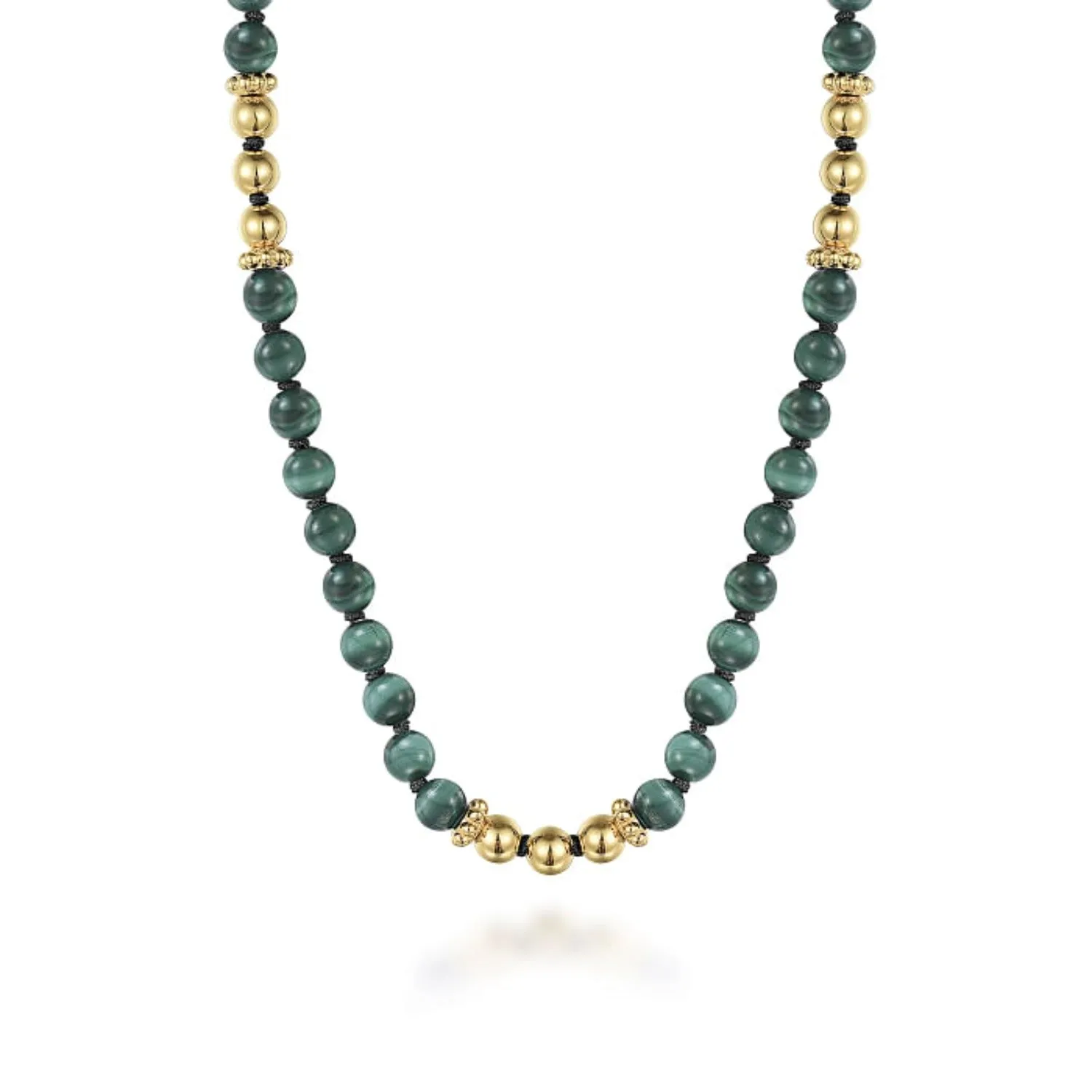 Gabriel & Co. Gold Beaded Gemstone Necklace