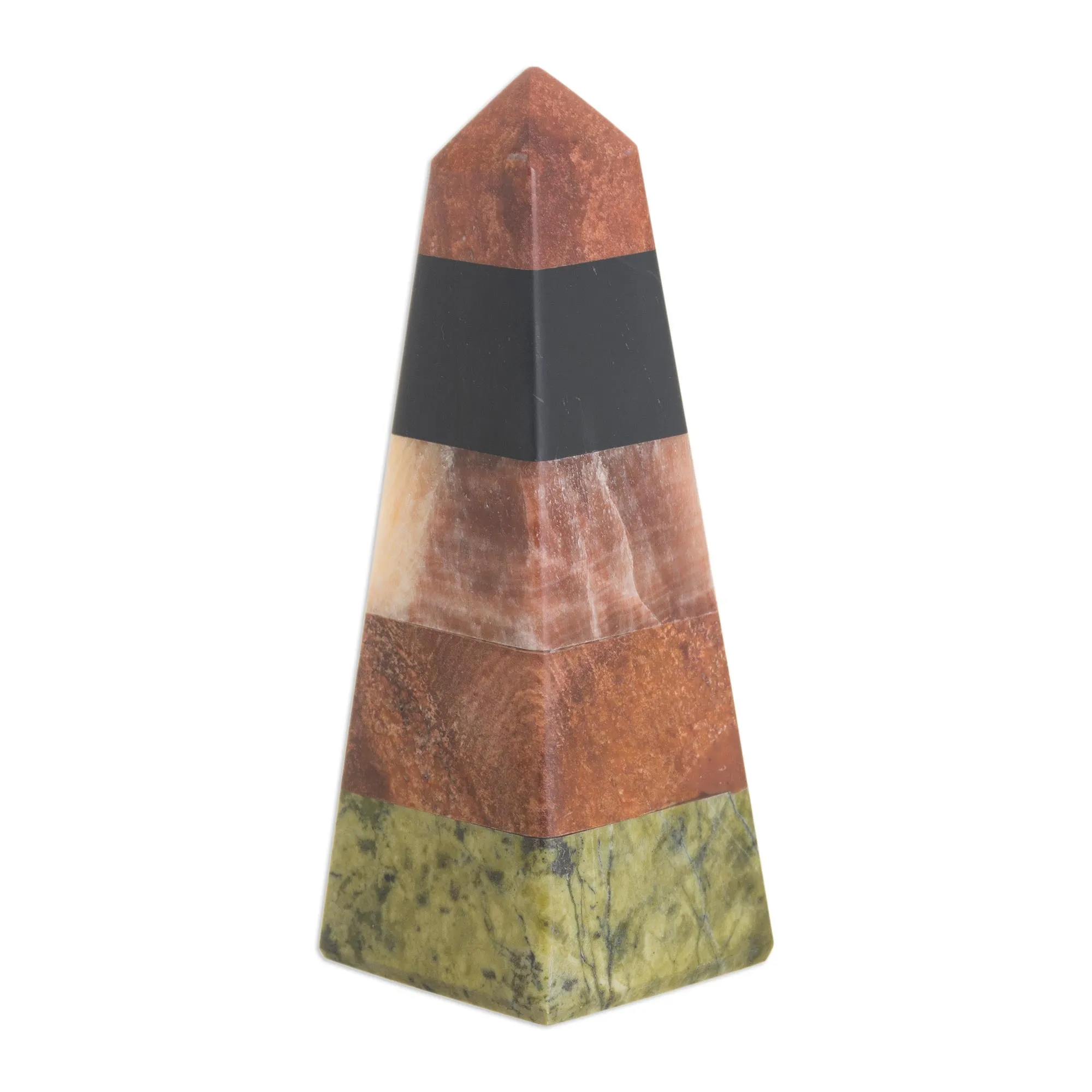 Gemstone Obelisk Statuette Hand Carved in Peru - Energy Obelisk | NOVICA