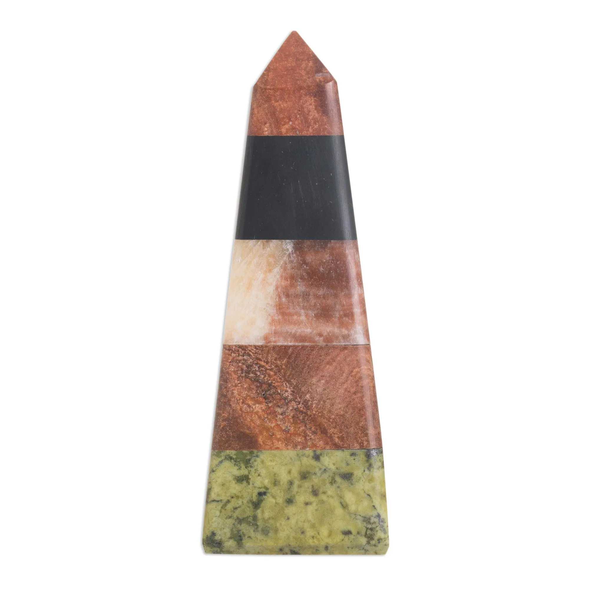 Gemstone Obelisk Statuette Hand Carved in Peru - Energy Obelisk | NOVICA