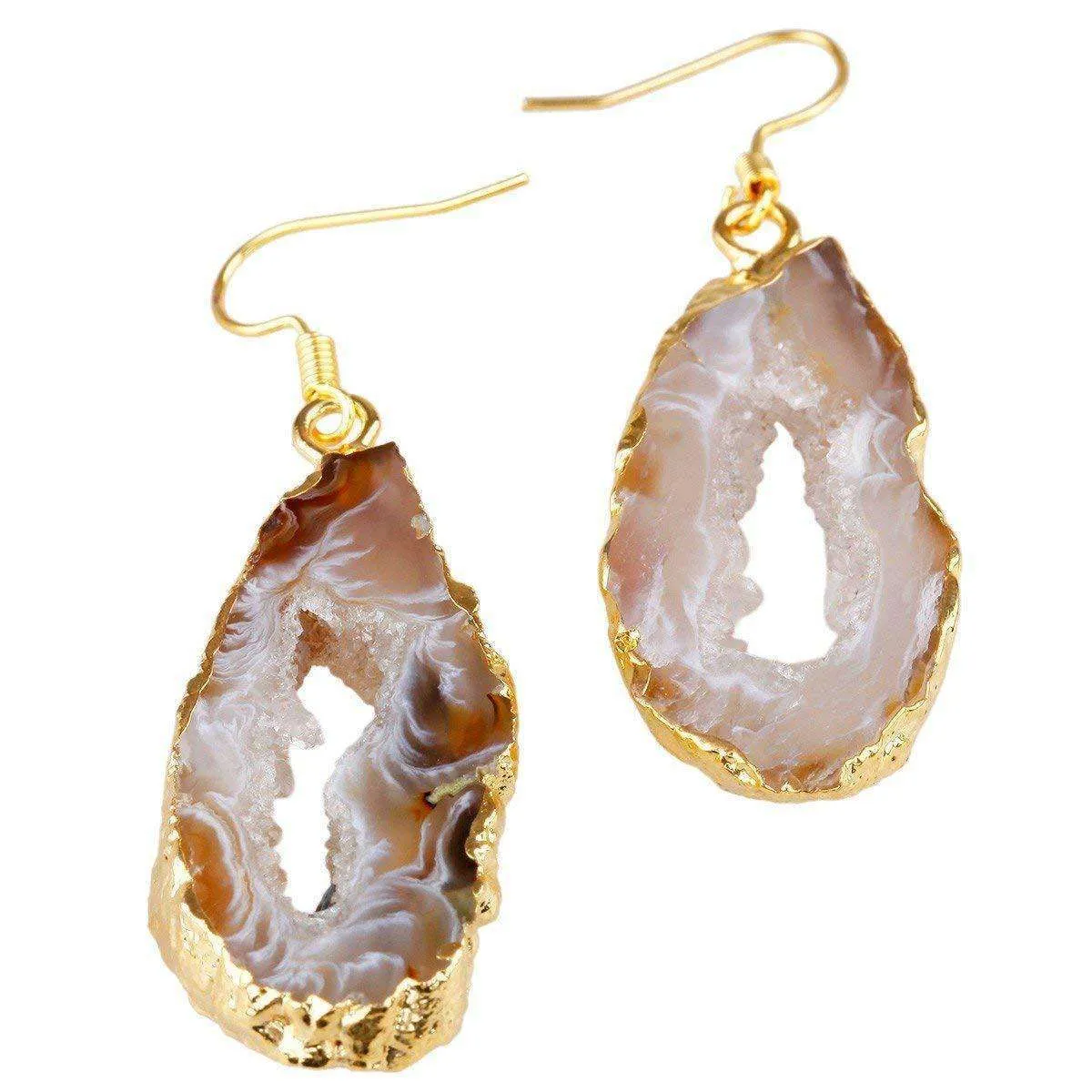 Geode Druzy Dangle Earrings