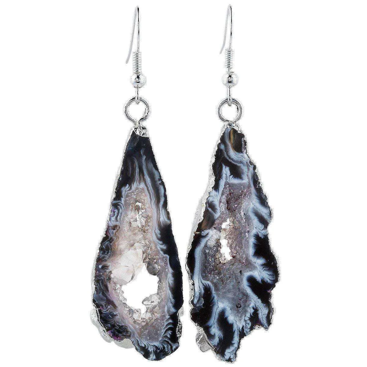 Geode Druzy Dangle Earrings