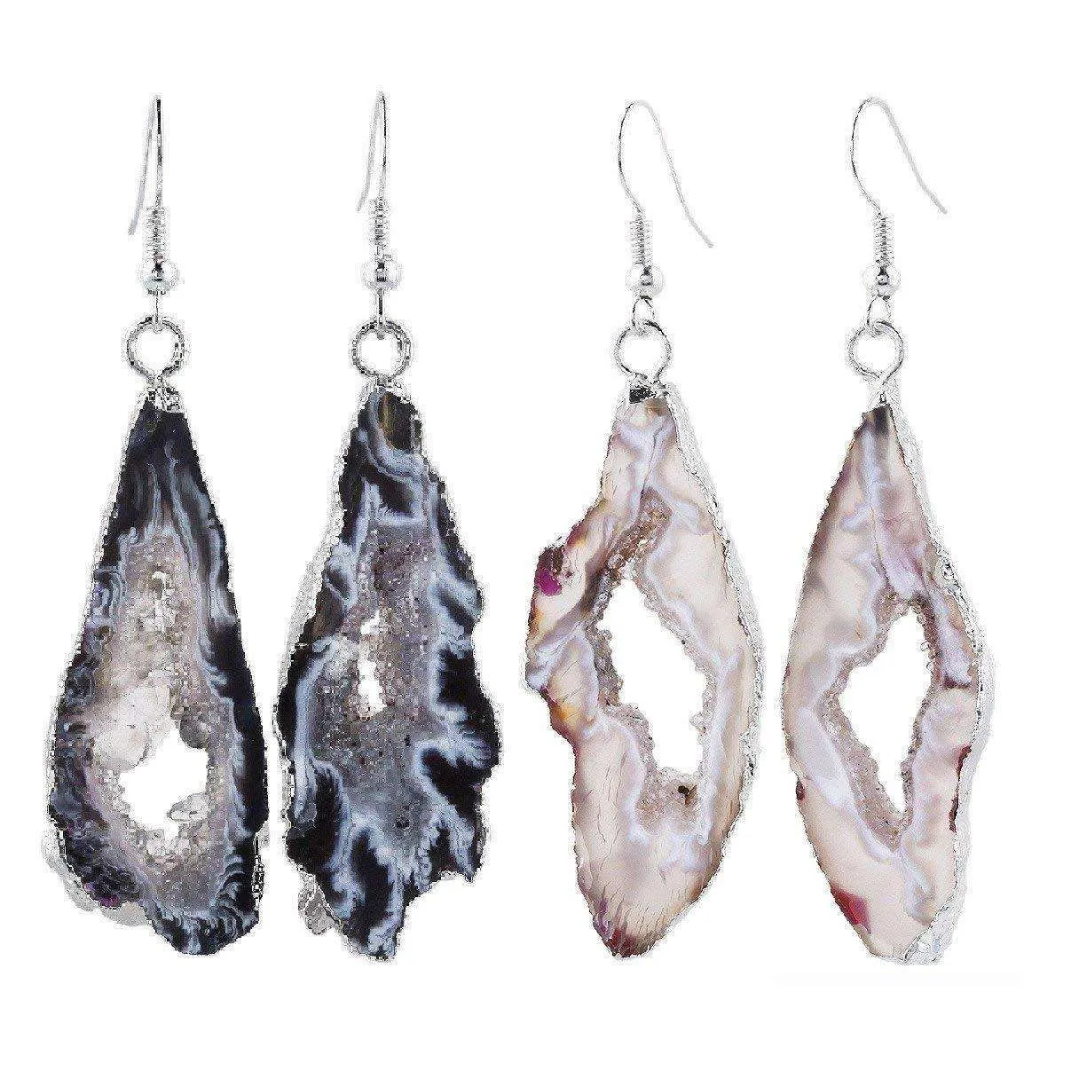 Geode Druzy Dangle Earrings