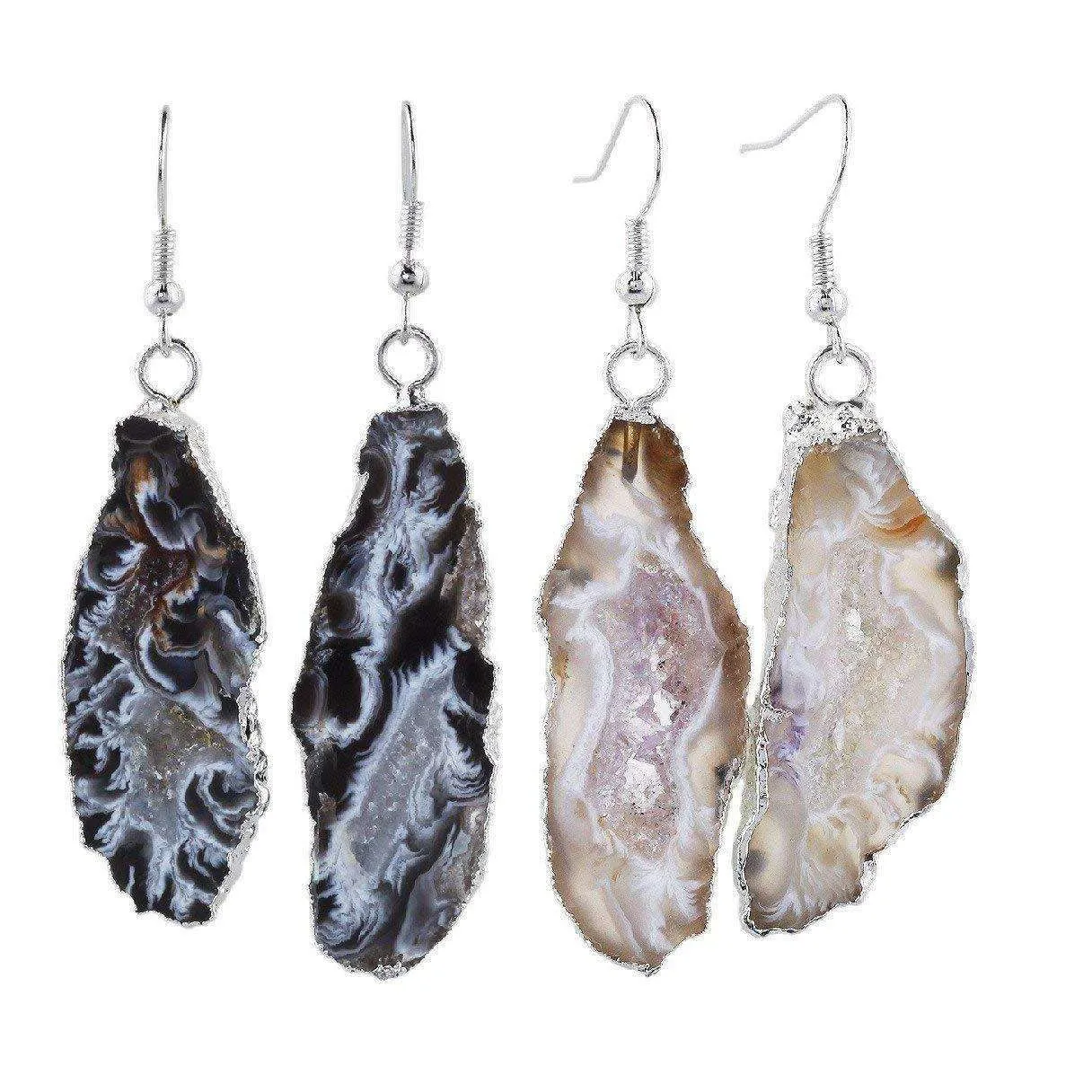 Geode Druzy Dangle Earrings