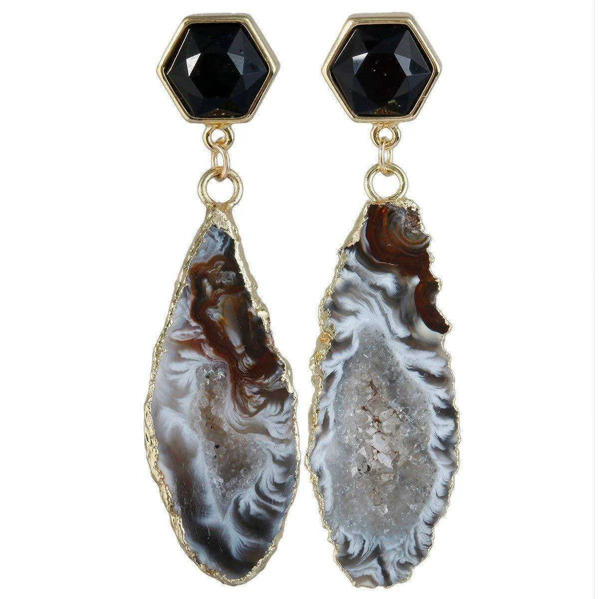 Geode Druzy Dangle Earrings