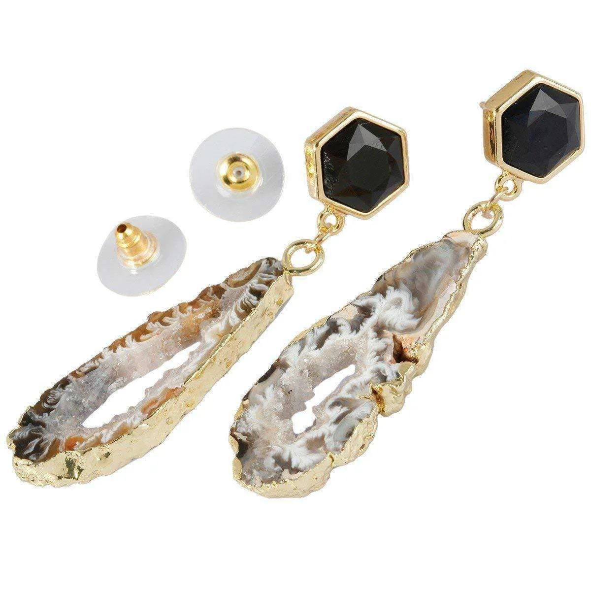 Geode Druzy Dangle Earrings