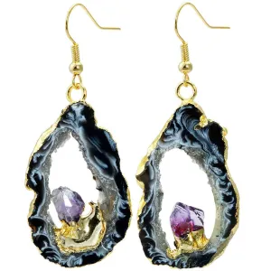 Geode Druzy Dangle Earrings