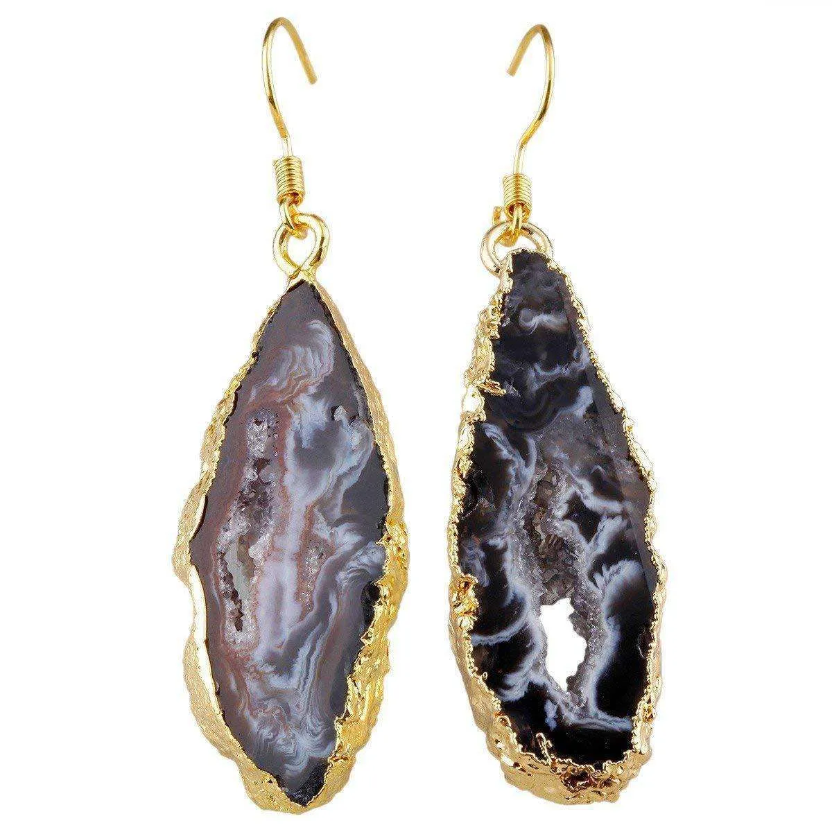 Geode Druzy Dangle Earrings