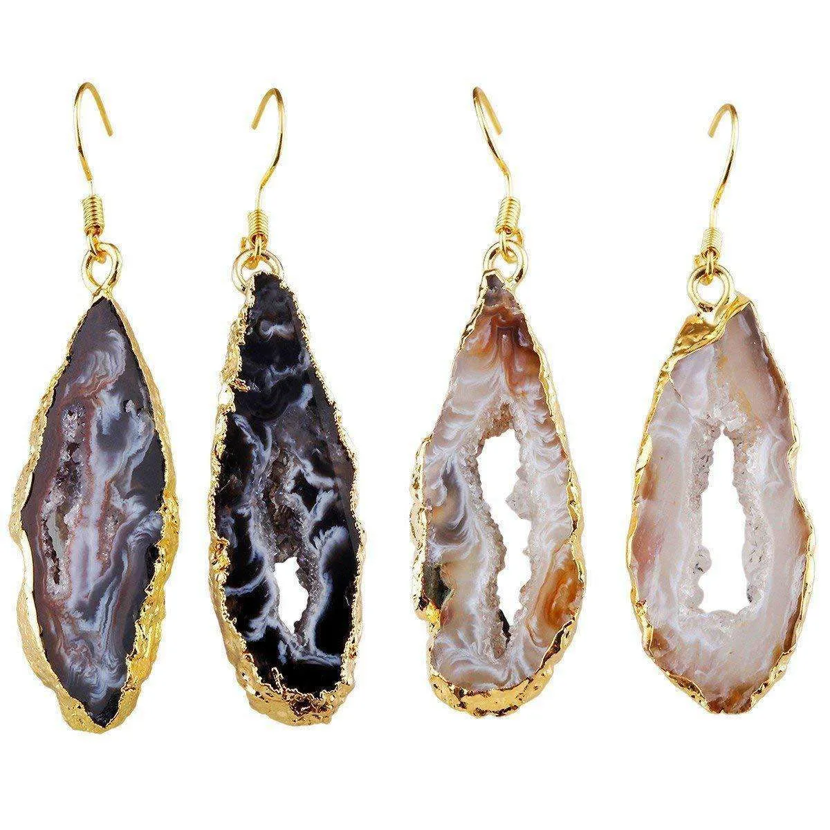 Geode Druzy Dangle Earrings