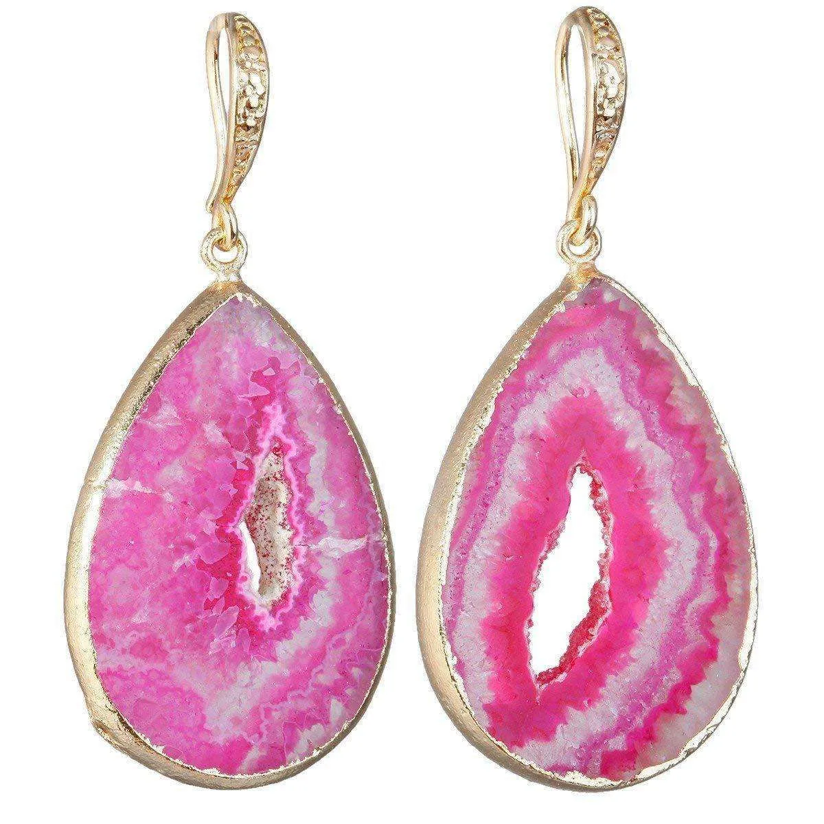 Geode Druzy Dangle Earrings