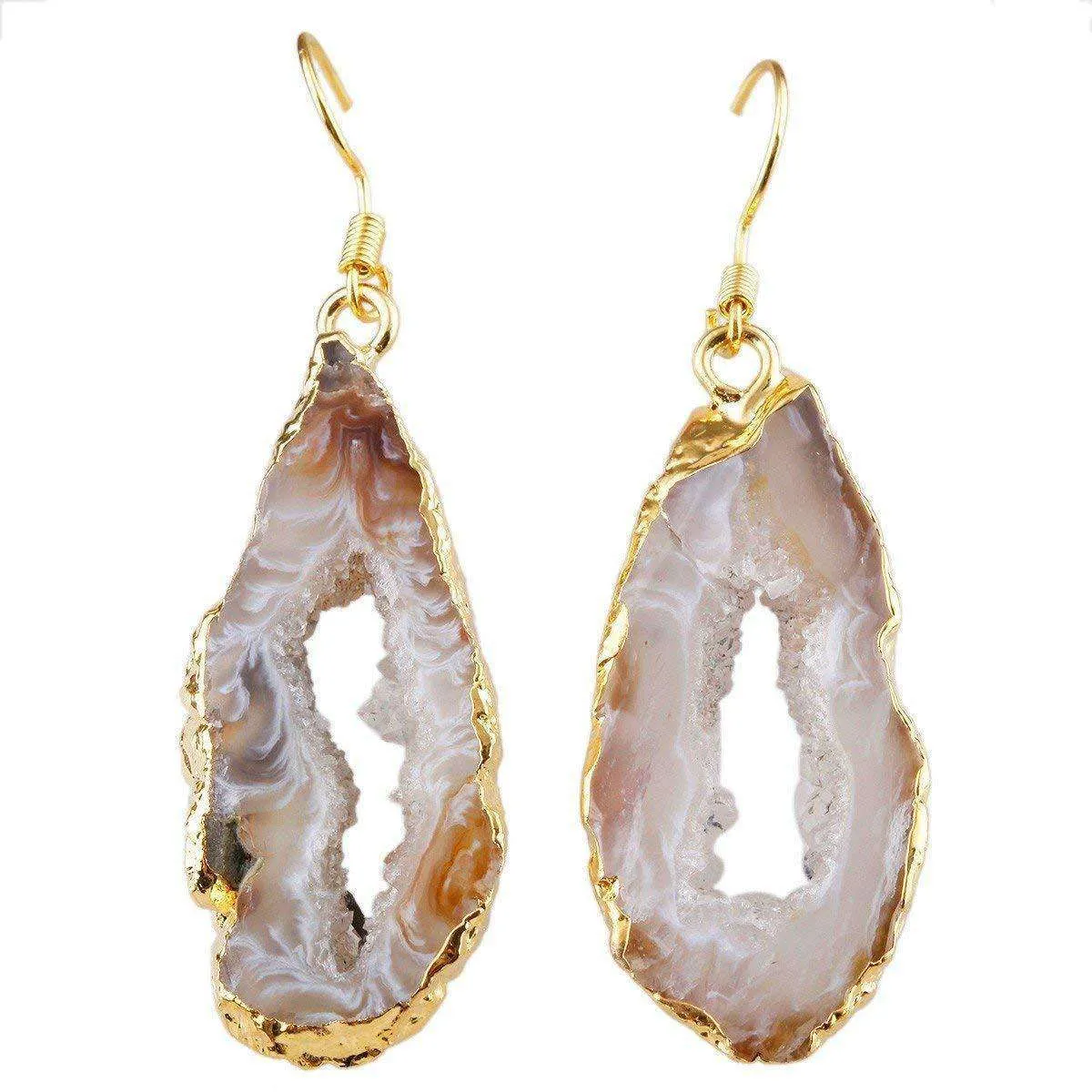 Geode Druzy Dangle Earrings