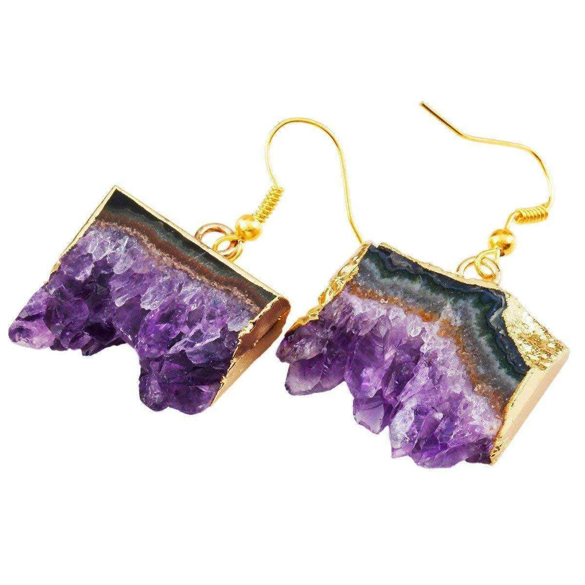 Geode Druzy Dangle Earrings