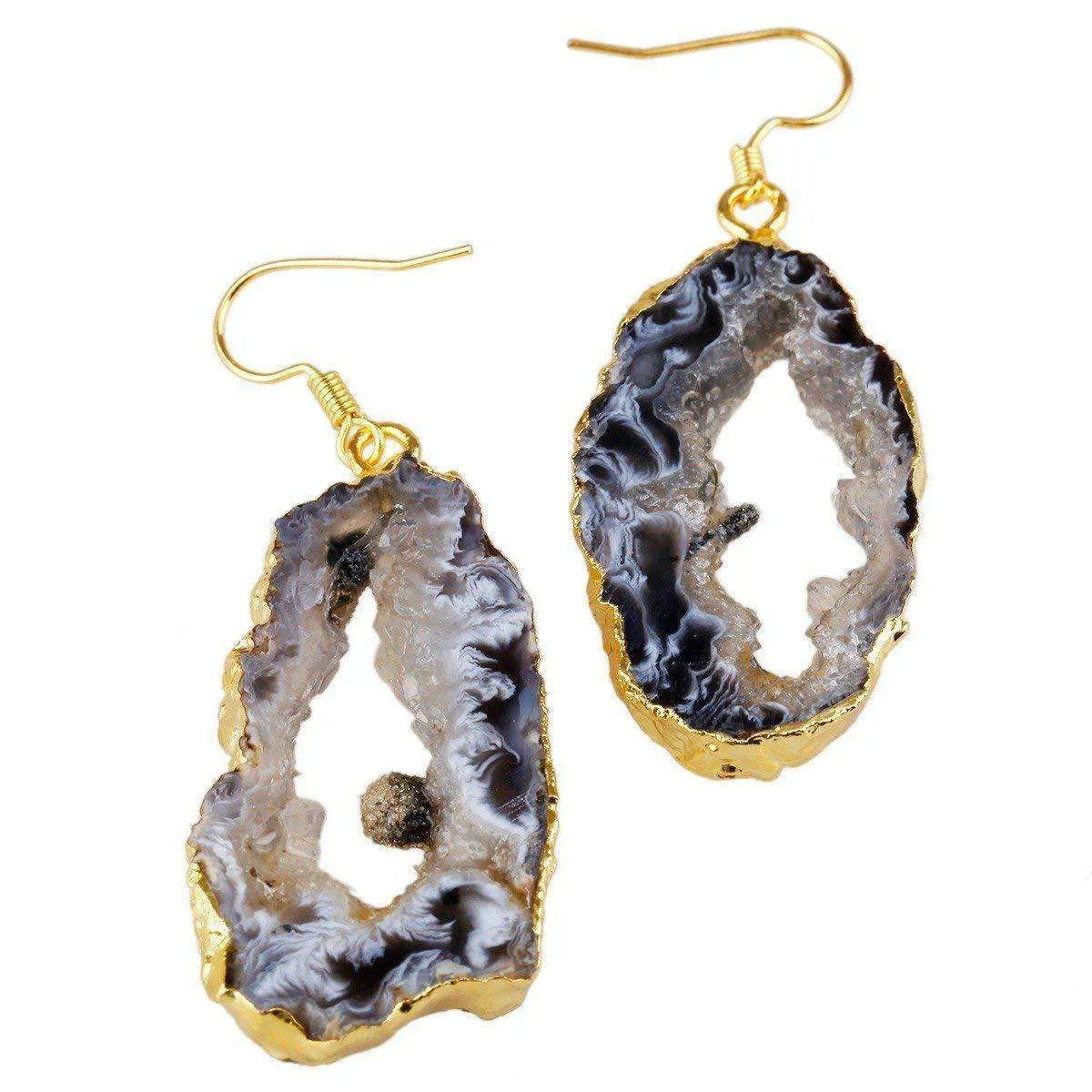 Geode Druzy Dangle Earrings