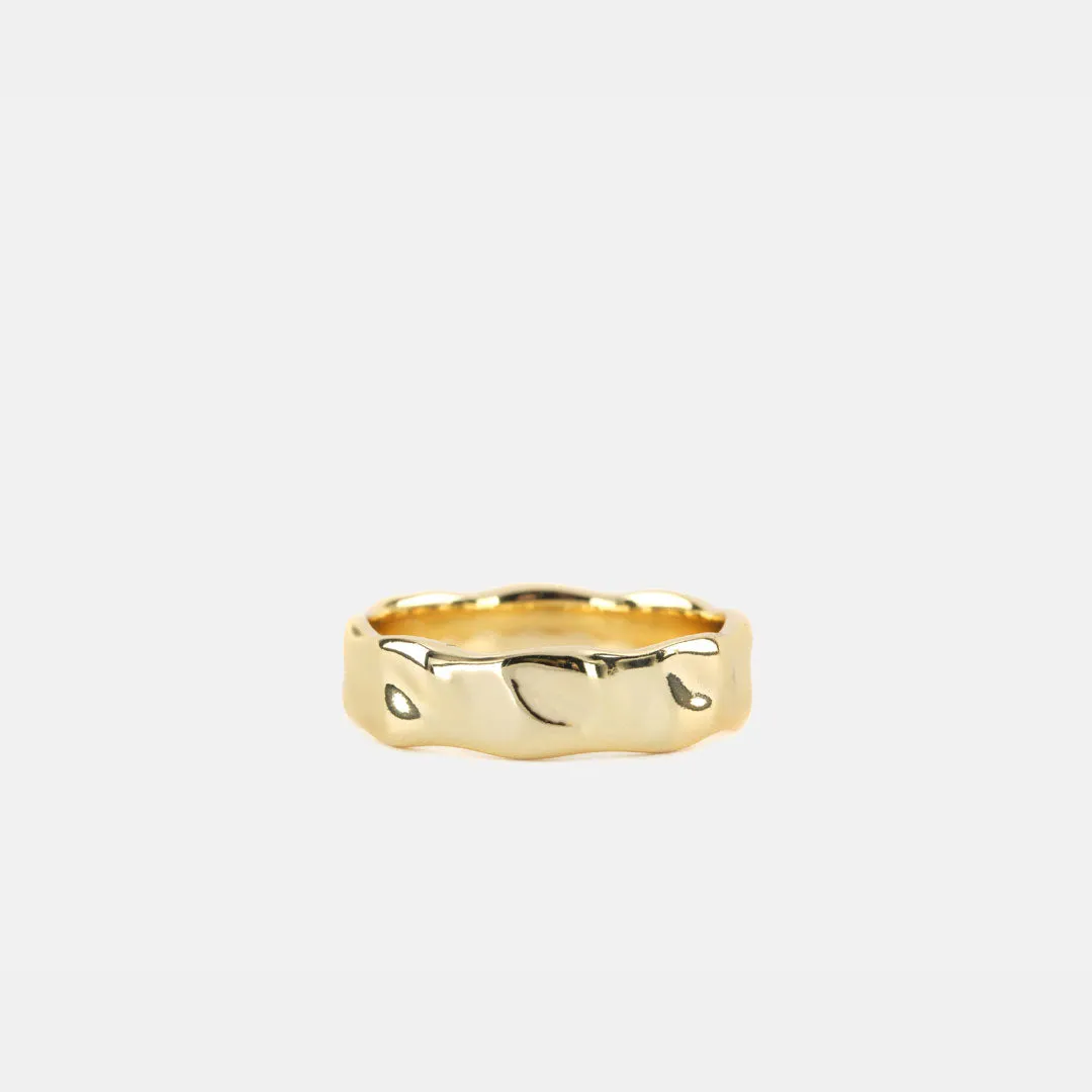 Gold Attrition Ring