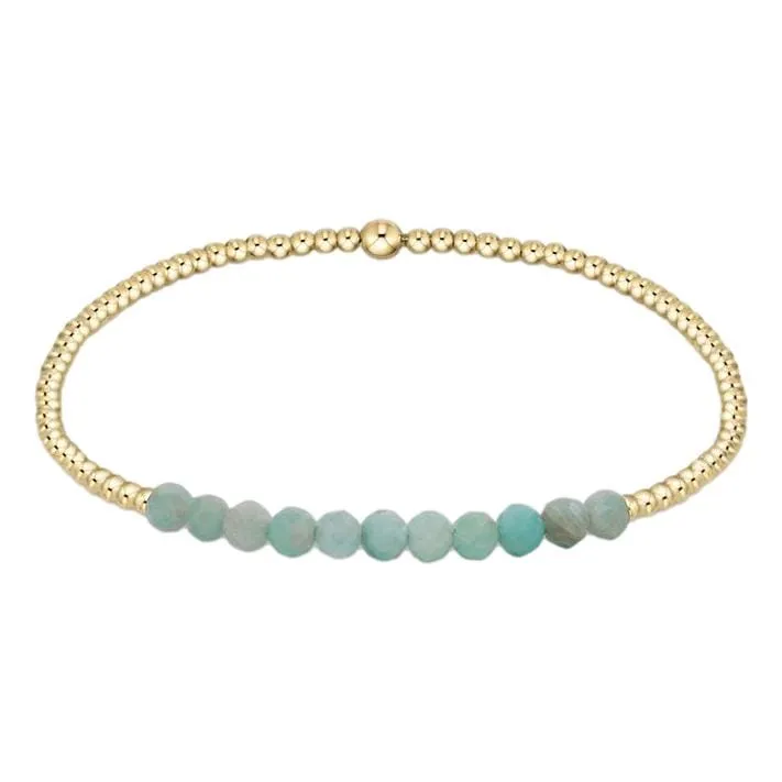 Gold Bliss 2mm Gemstone Bead Bracelets