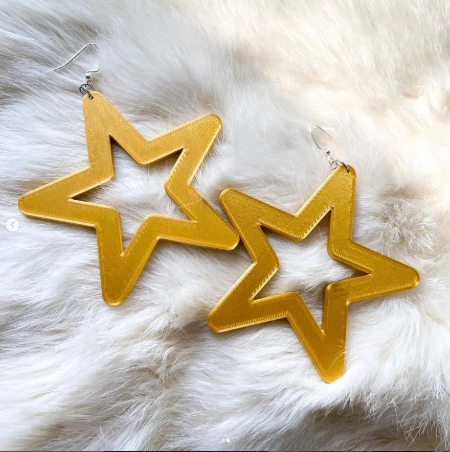 Gold Star Earrings