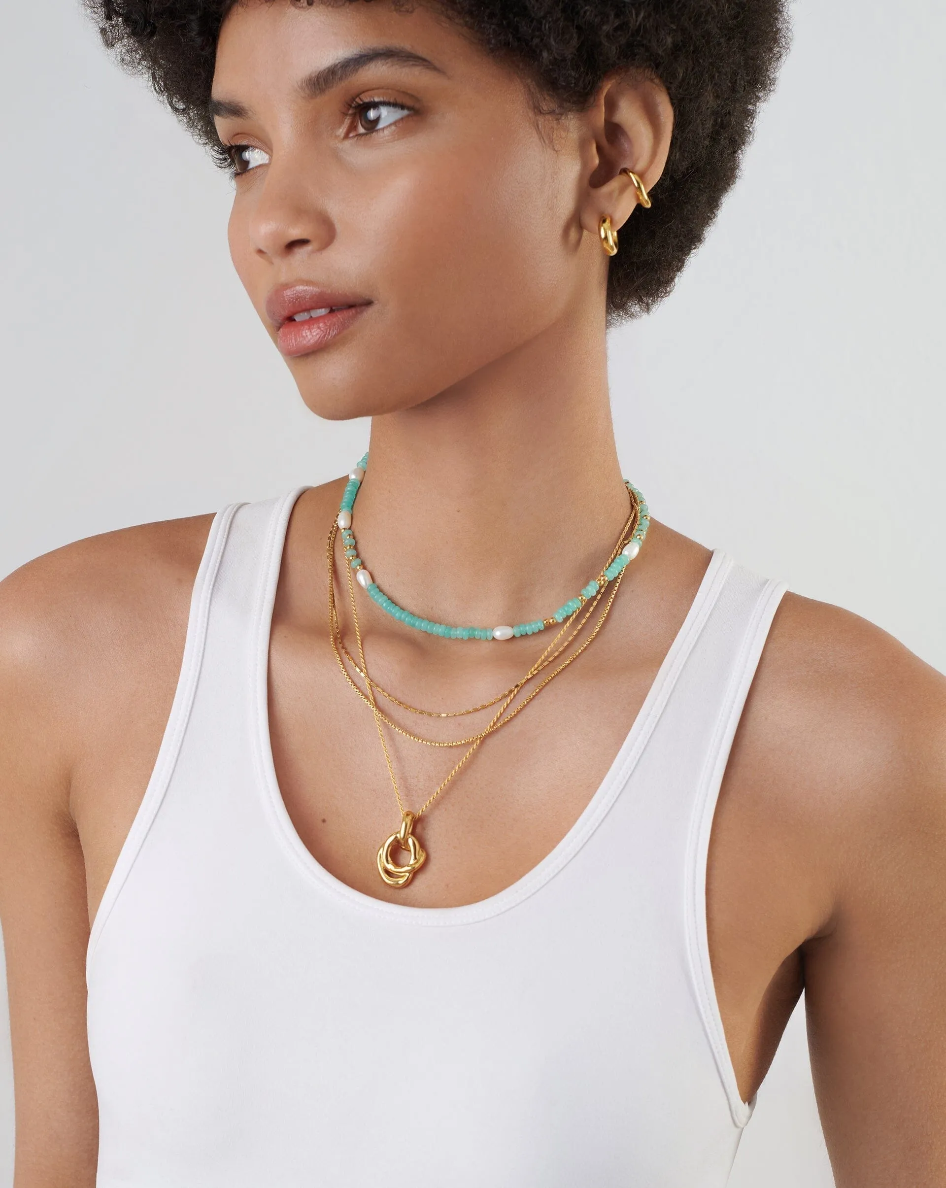 Good Vibes Satellite Pearl Beaded Choker