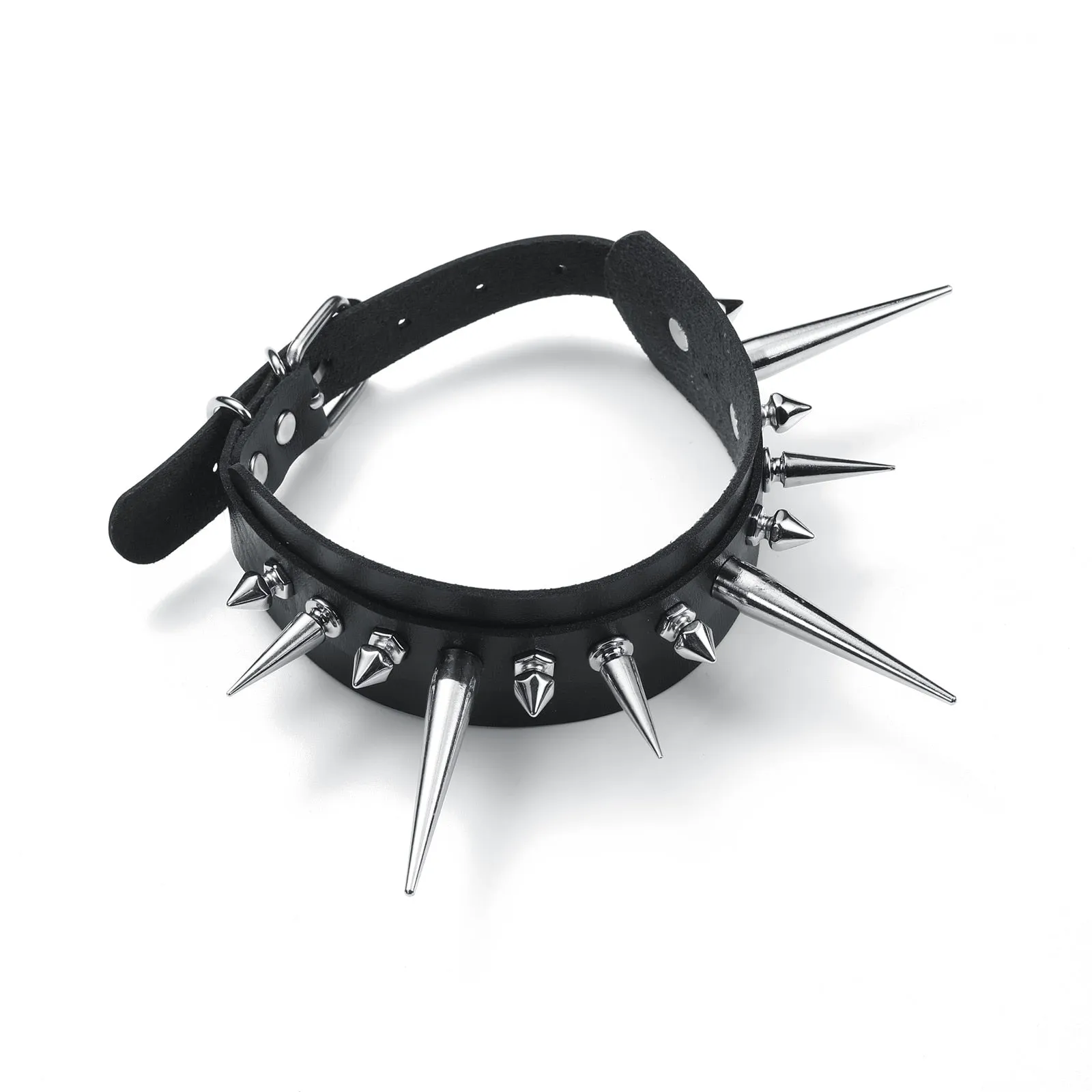 Goth Spiked Choker Collar