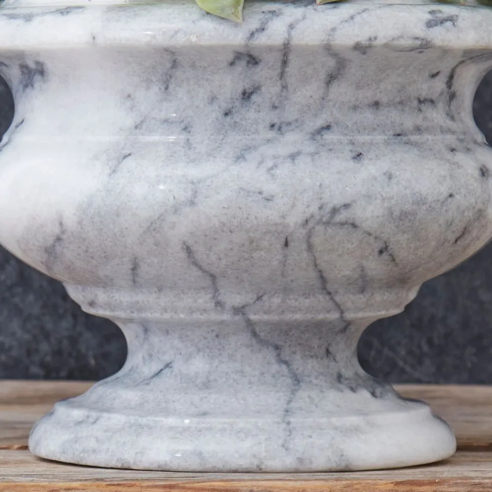 Gray Marble Succulent Planter Urn