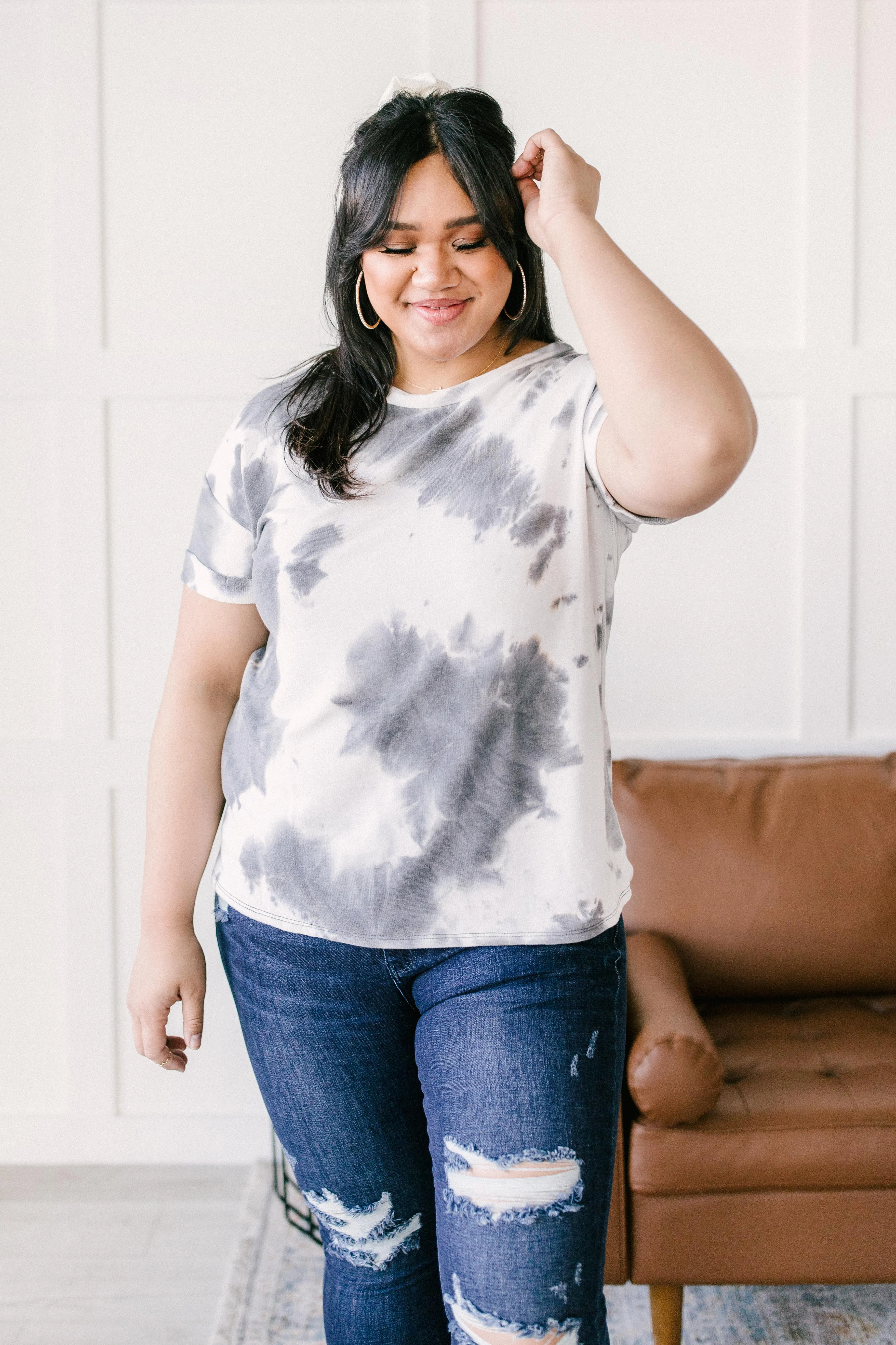 Gray Skies Tie Dye Top