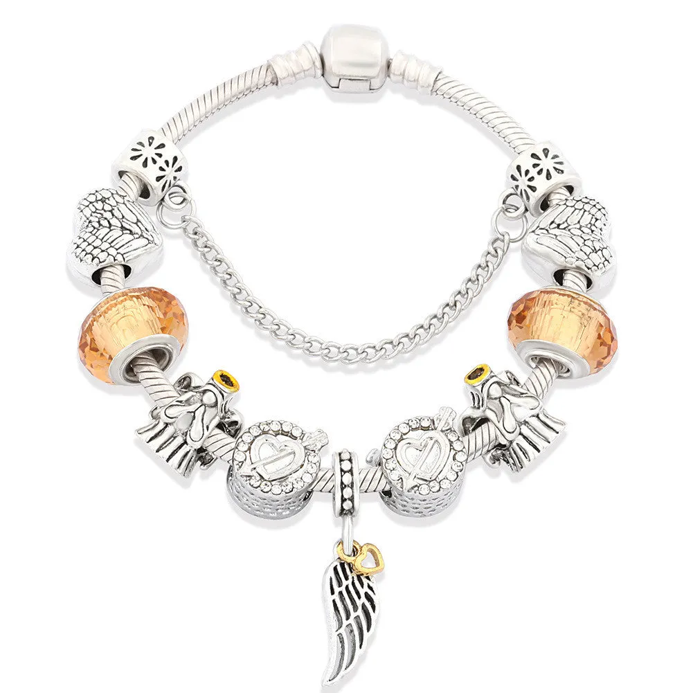 Guardian Angel with Heart & Wing Bracelet