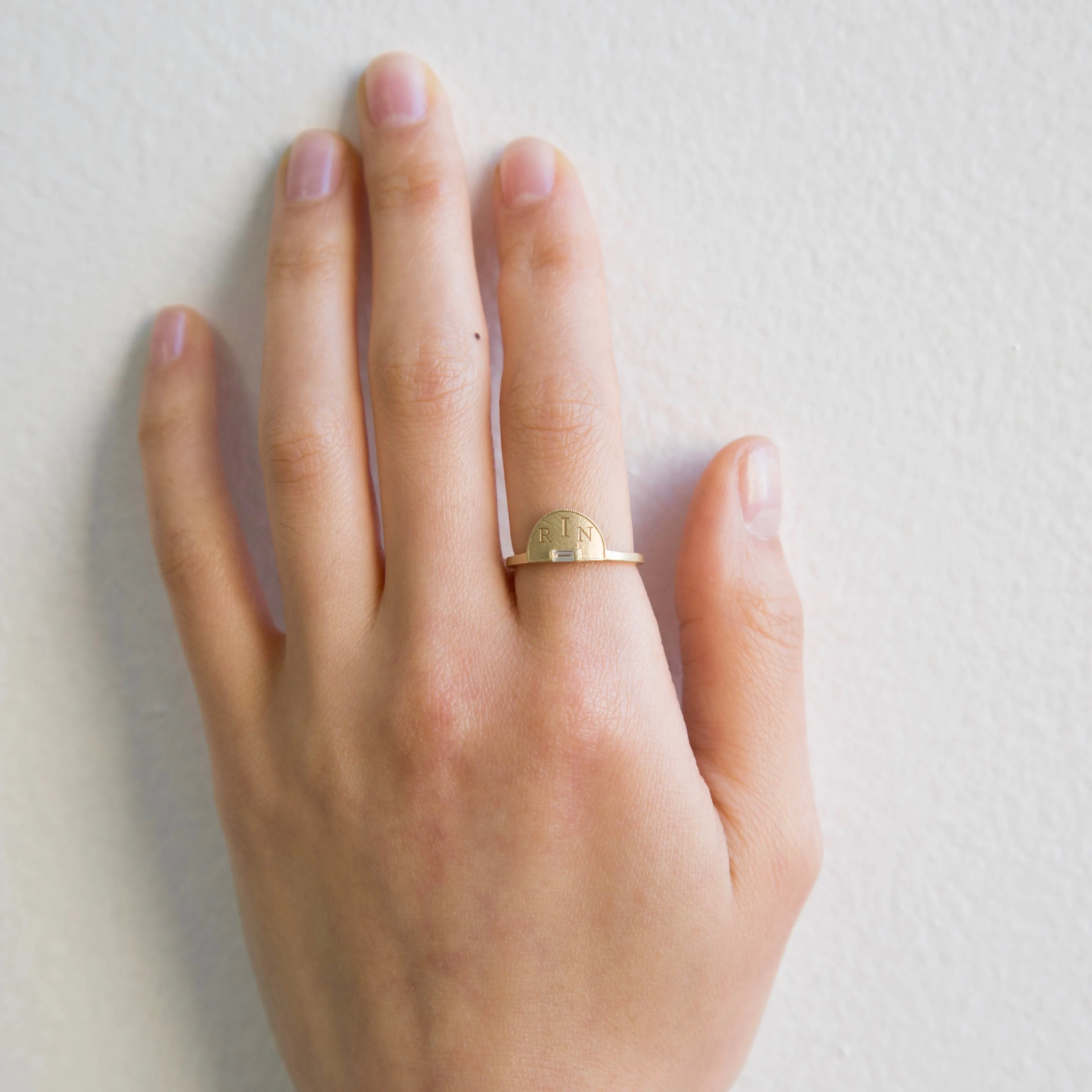 Half Moon Signet Ring