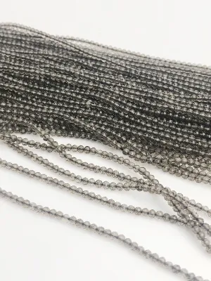 HALF OFF SALE - Smokey Quartz Gemstone Beads, Full Strand, Semi Precious Gemstone, 13"