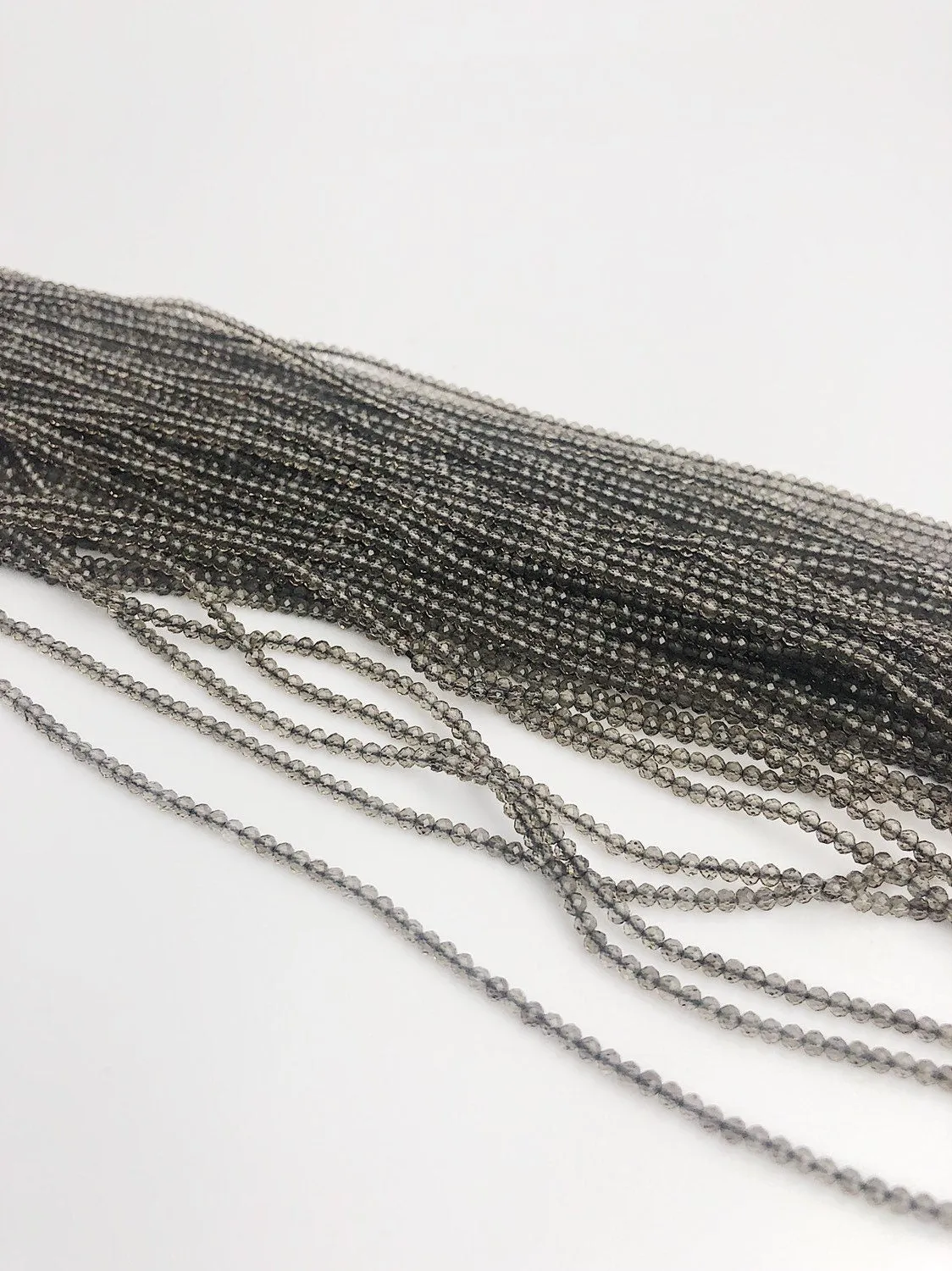 HALF OFF SALE - Smokey Quartz Gemstone Beads, Full Strand, Semi Precious Gemstone, 13"