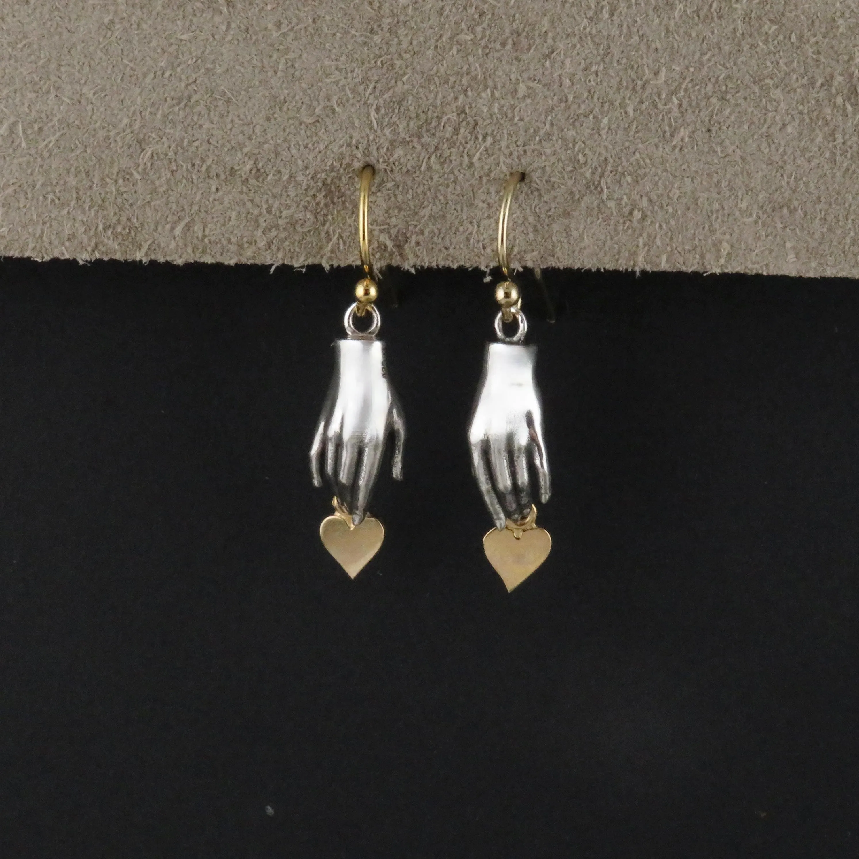 Hand and Heart Earrings