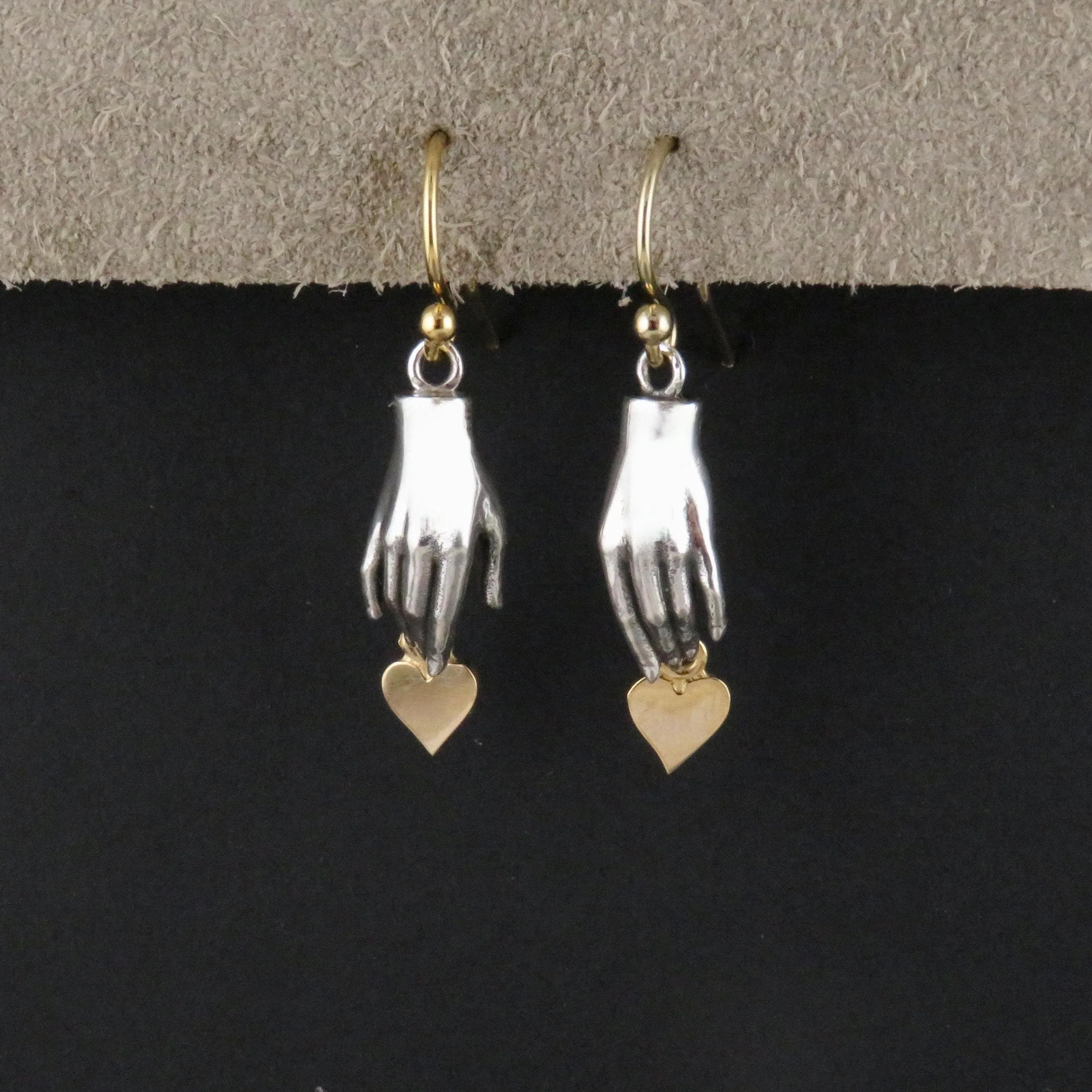 Hand and Heart Earrings