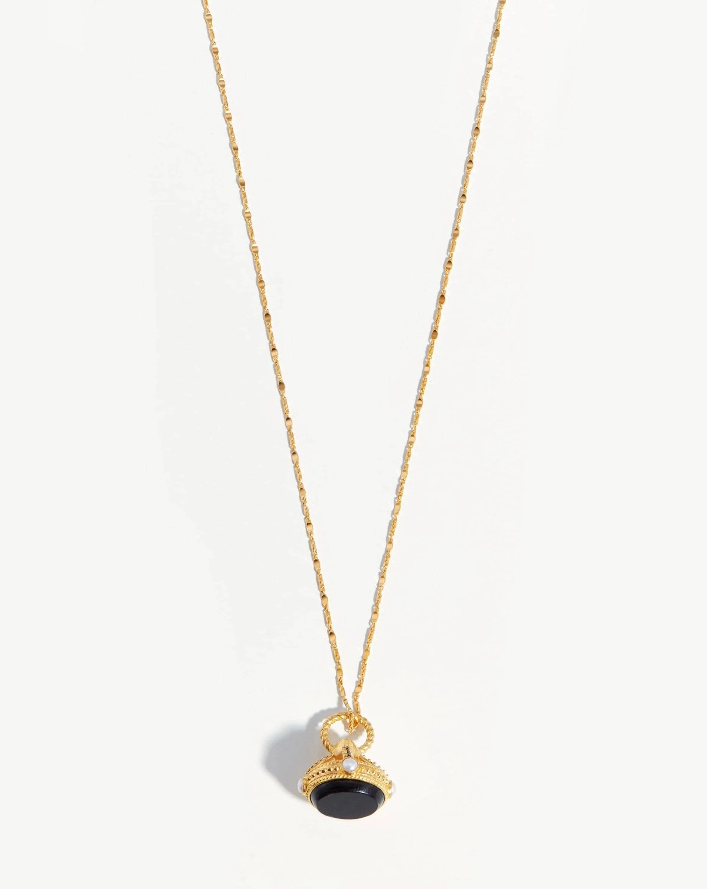 Harris Reed Golden Seal Necklace | 18k Gold Plated/Pearl