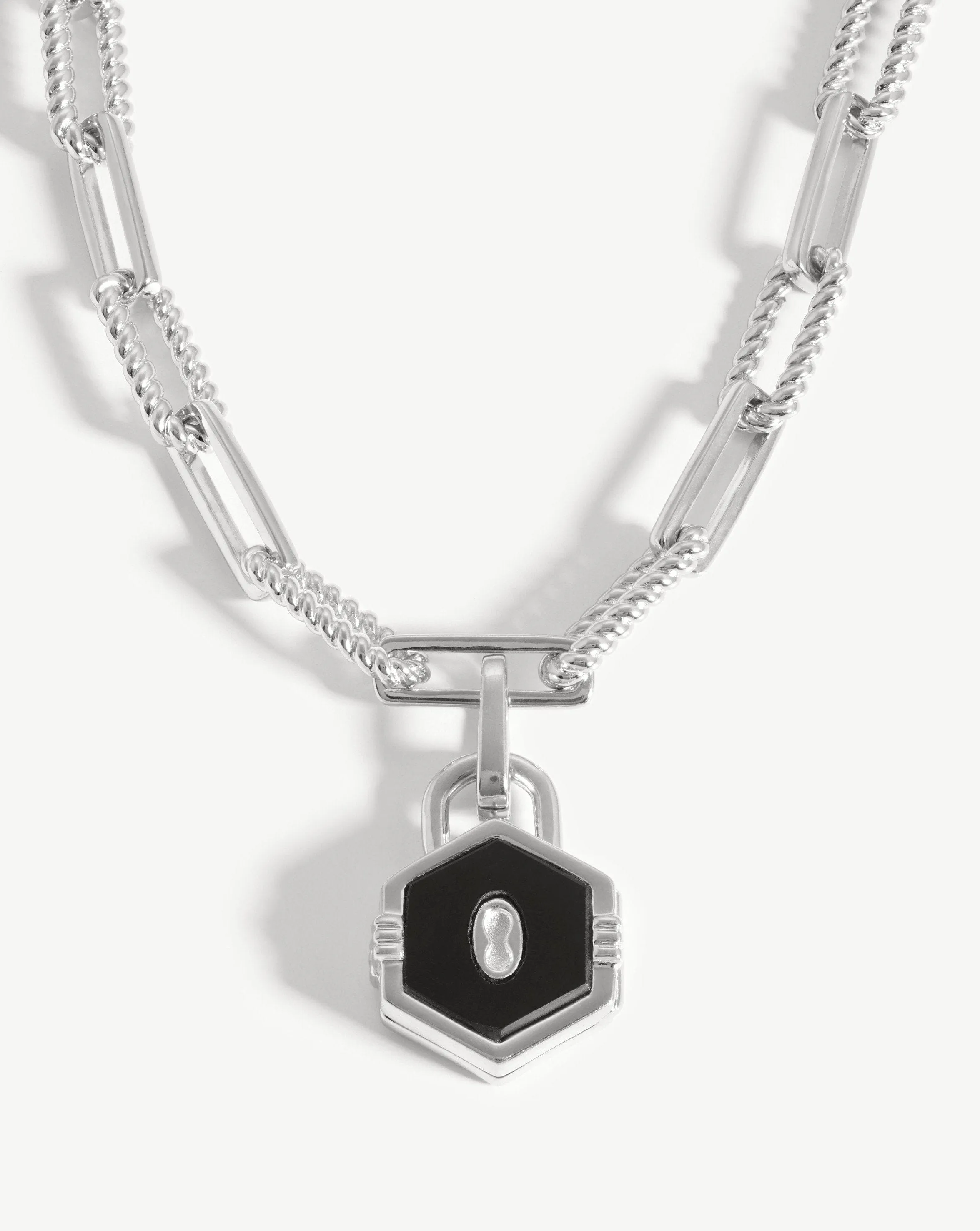 Hex Padlock Chain Necklace