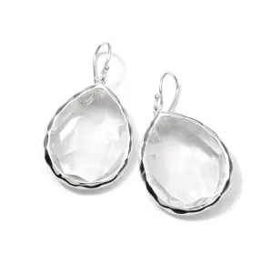 Ippolita Rock Candy Large Clear Quartz Teardrop Earrings in Sterling Silver