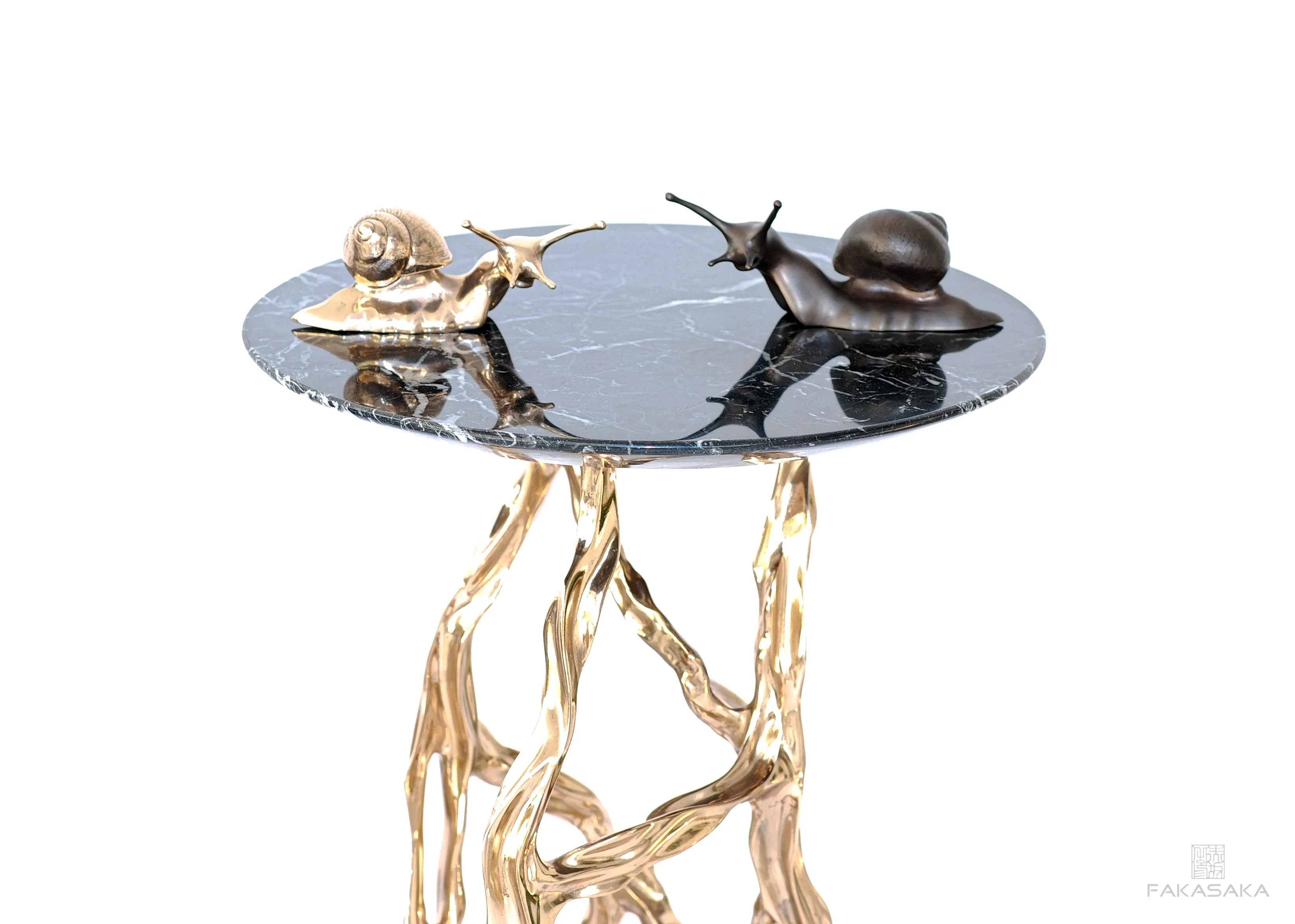 JANIS DRINK TABLE<br><br>BLUE MARE QUARTZITE<br>DARK BRONZE