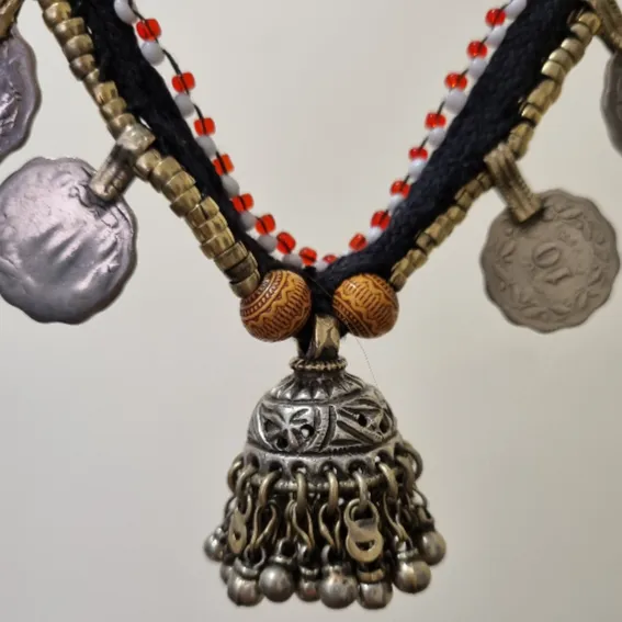 Kuchi Tribal Choker with Coins and Bell