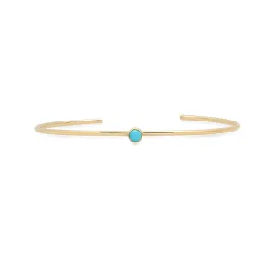 Large Turquoise Single Bezel Cuff