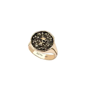 Live Every Moment 14K Gold Signet Ring