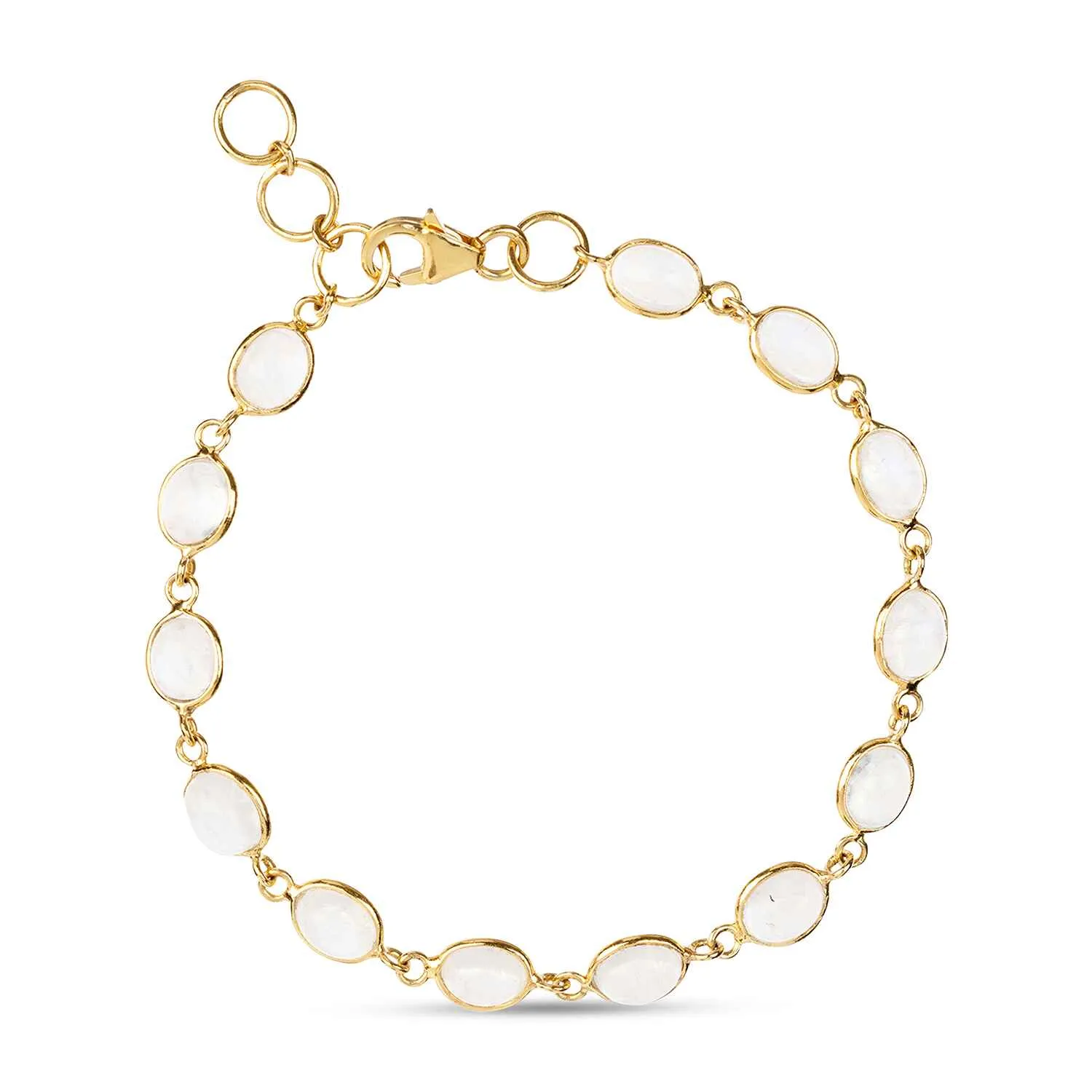 Luna Moonstone Gold Chain Bracelet