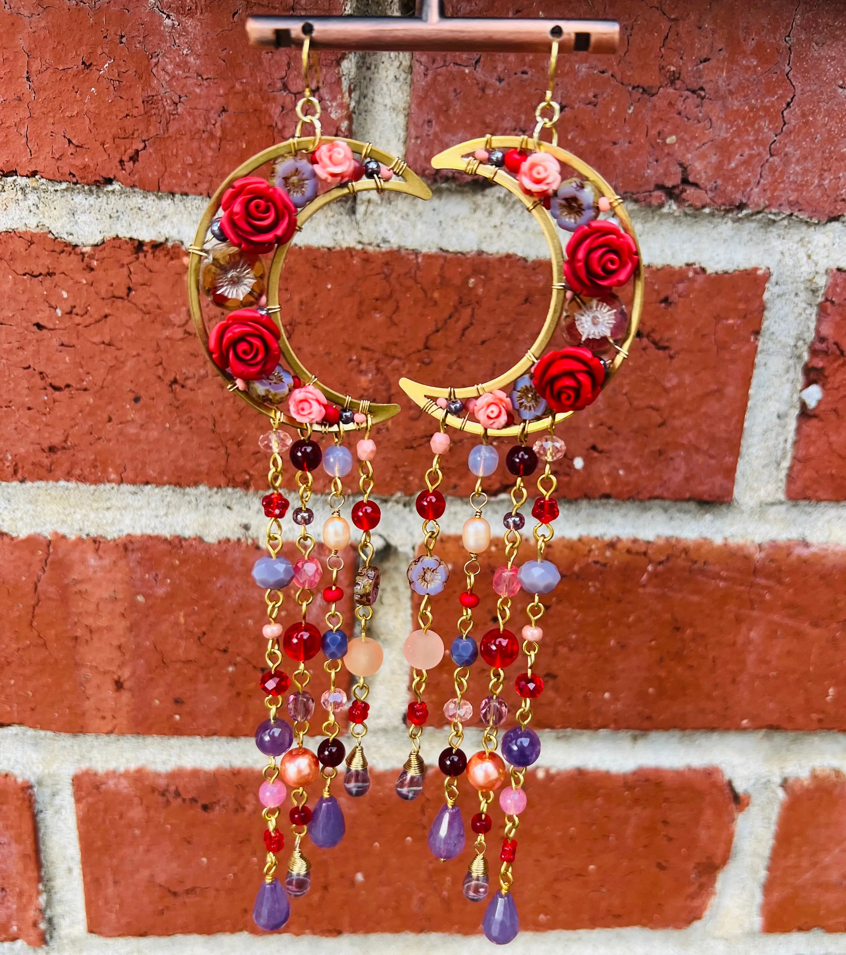 Luna Rose Goddess Earrings