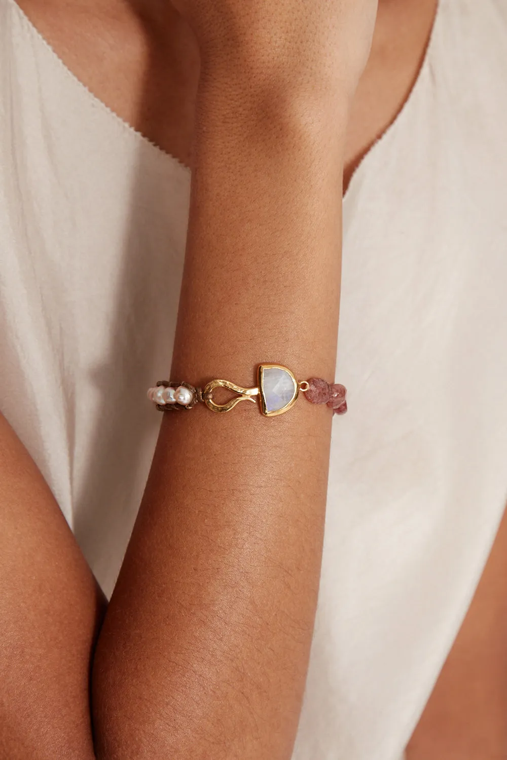 Luna Single Wrap Bracelet Pink Mix