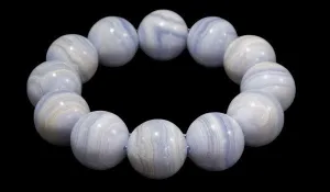 Luxury Blue Lace Agate Natural Gemstone Bracelet