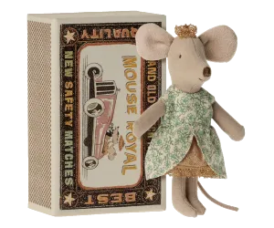 Maileg Princess Little Sister Mouse in Matchbox